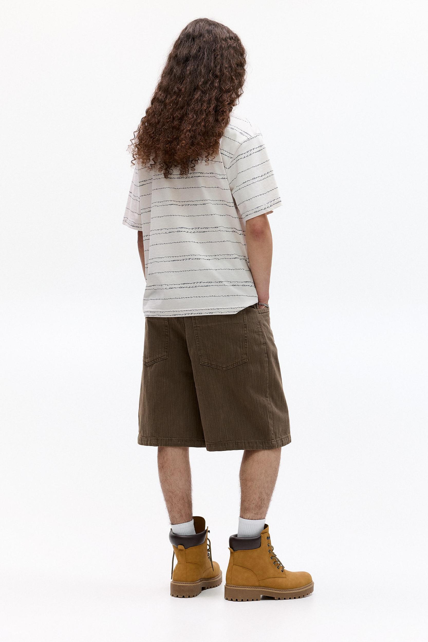 Striped T-shirt with contrast collar Product Image