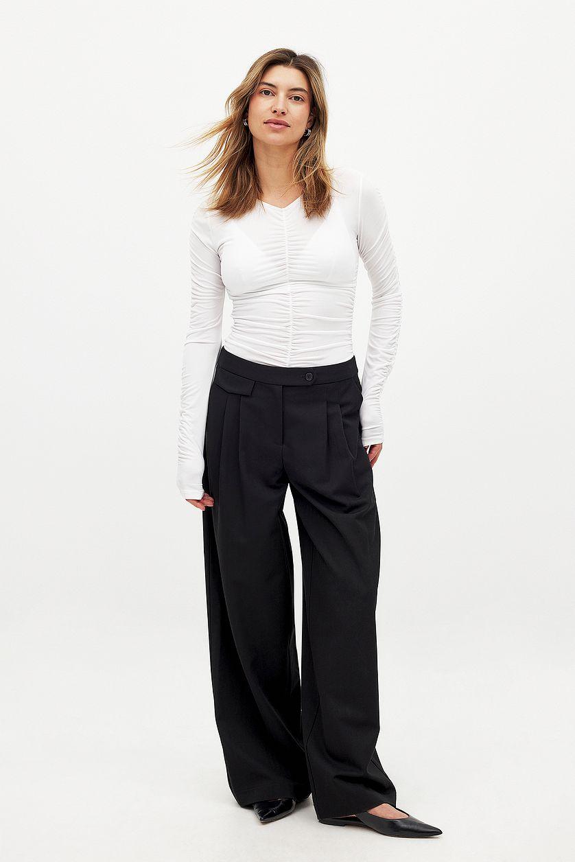 Ruched Detail Long Sleeve Top Product Image