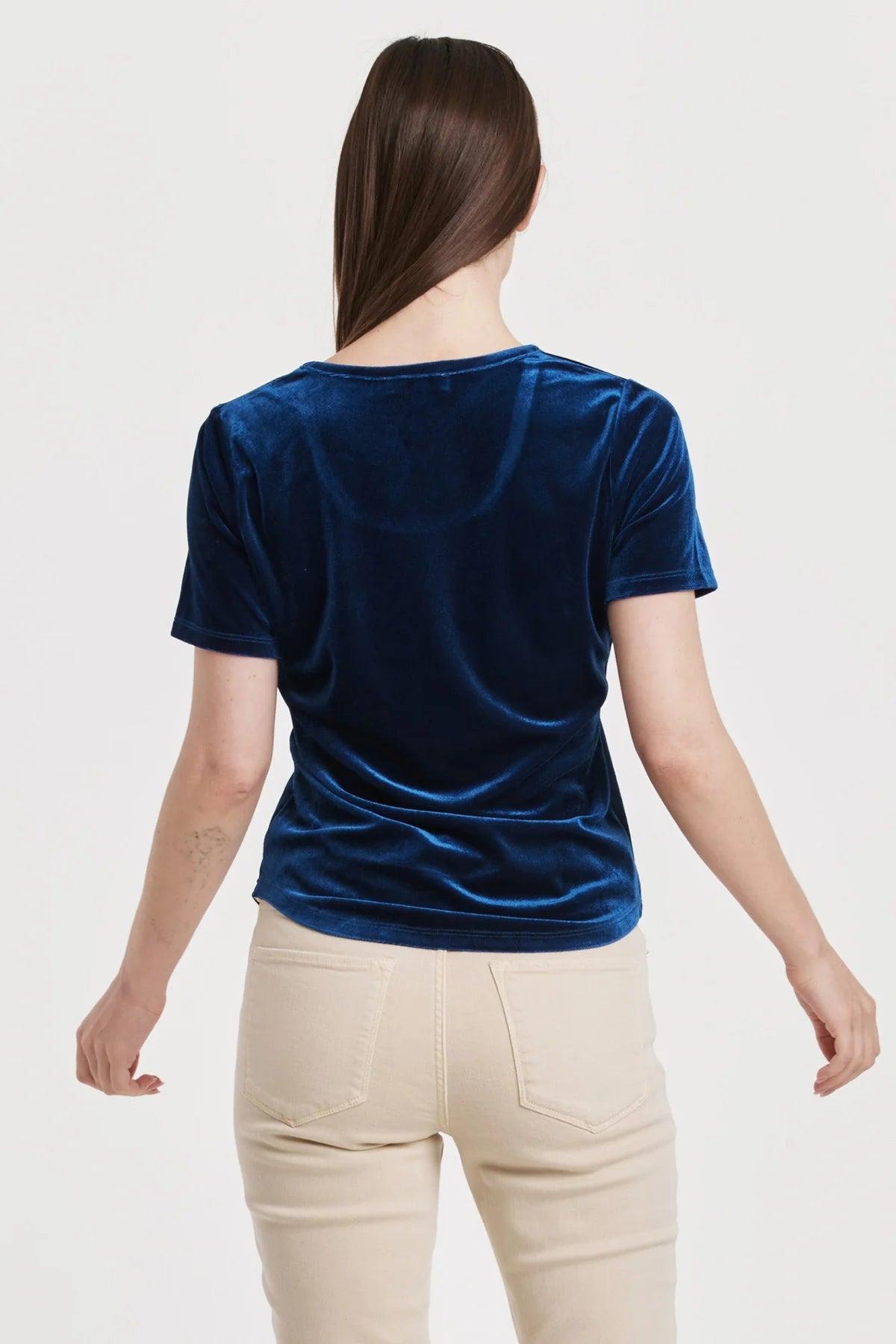 Aimee Scoop Neck Velvet Top Product Image