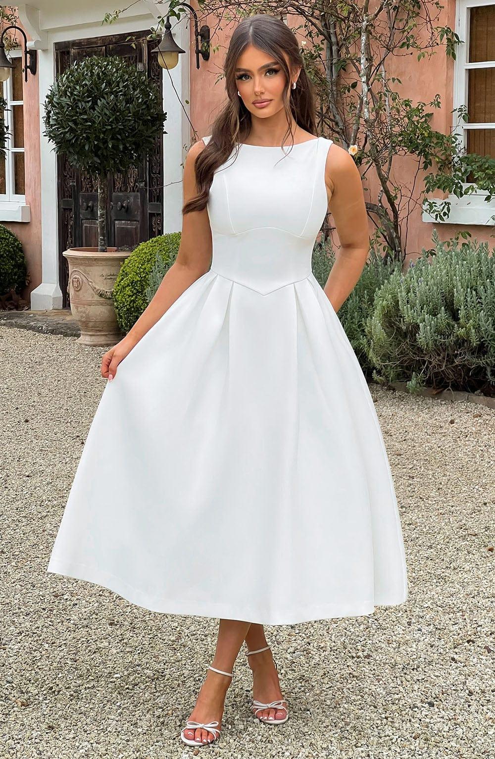Clarabella Midi Dress - Ivory Product Image