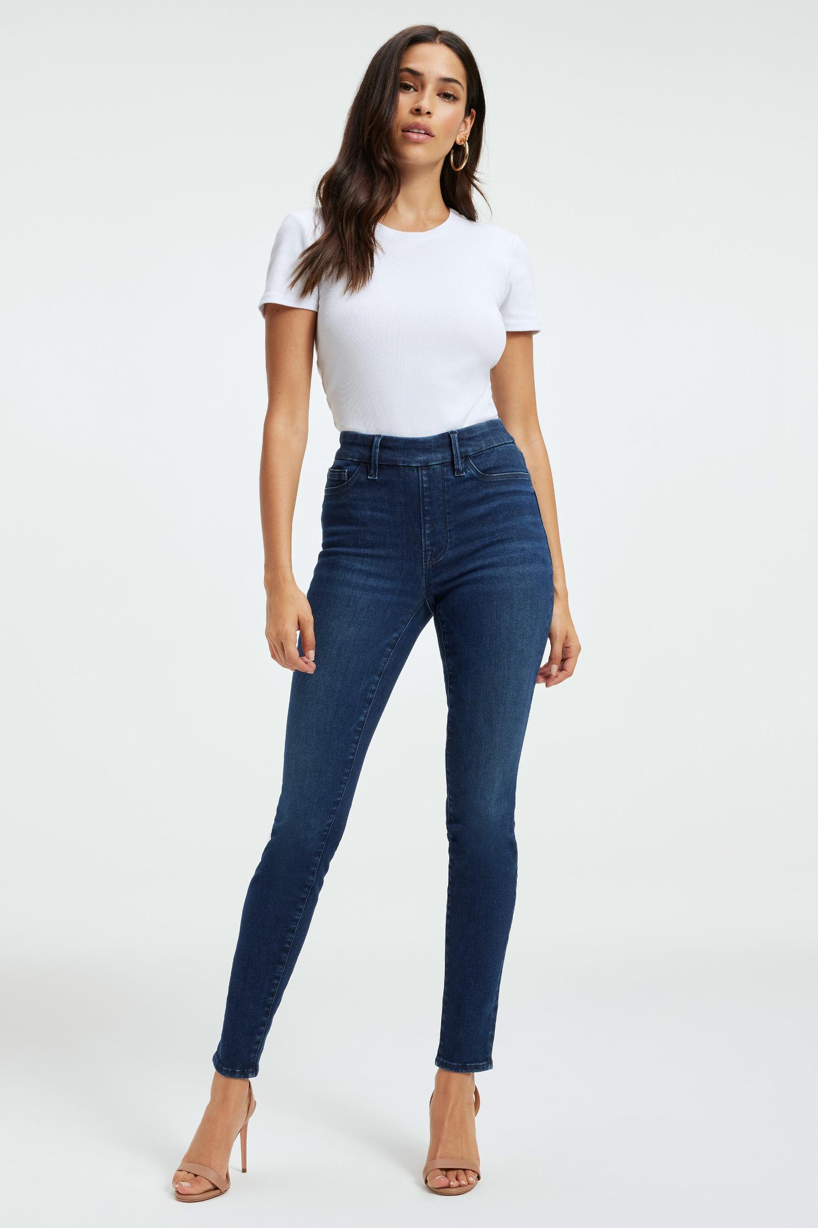 POWER STRETCH PULL-ON SKINNY JEANS | INDIGO491 Product Image
