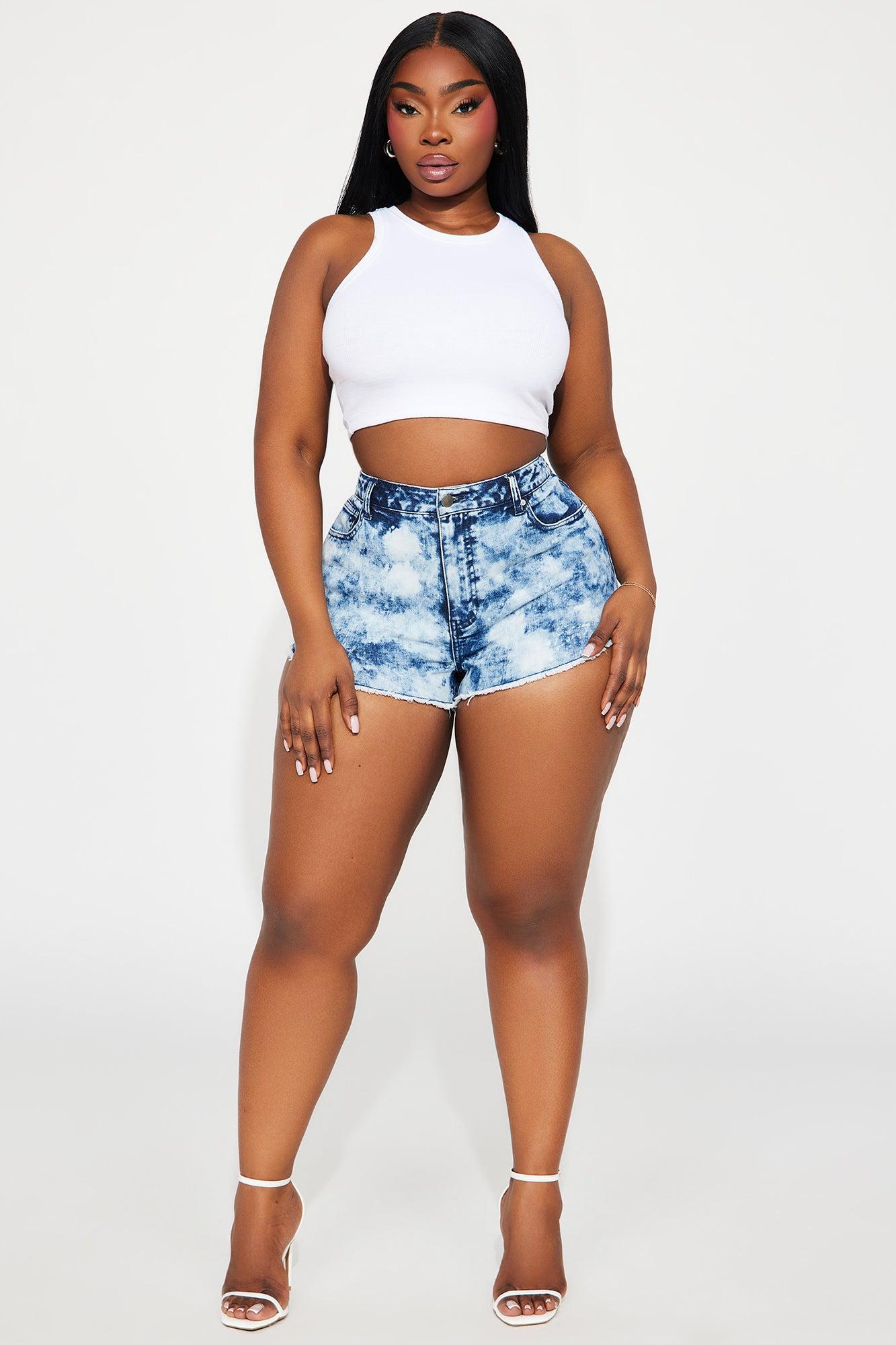 When I'm With You Stretch Denim Shorts - Light Wash Product Image