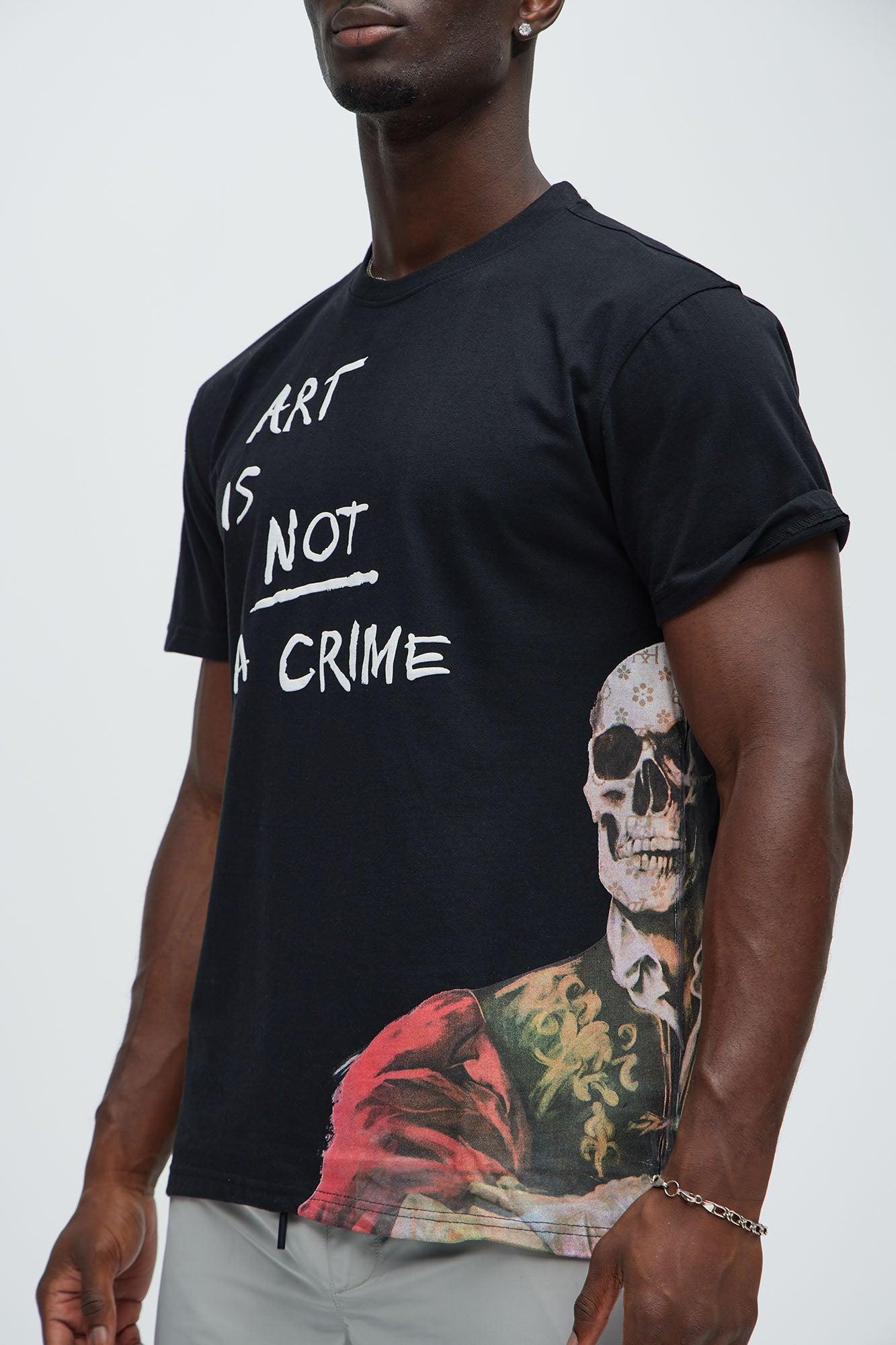 Art Is Not A Crime Short Sleeve Tee - Black Product Image