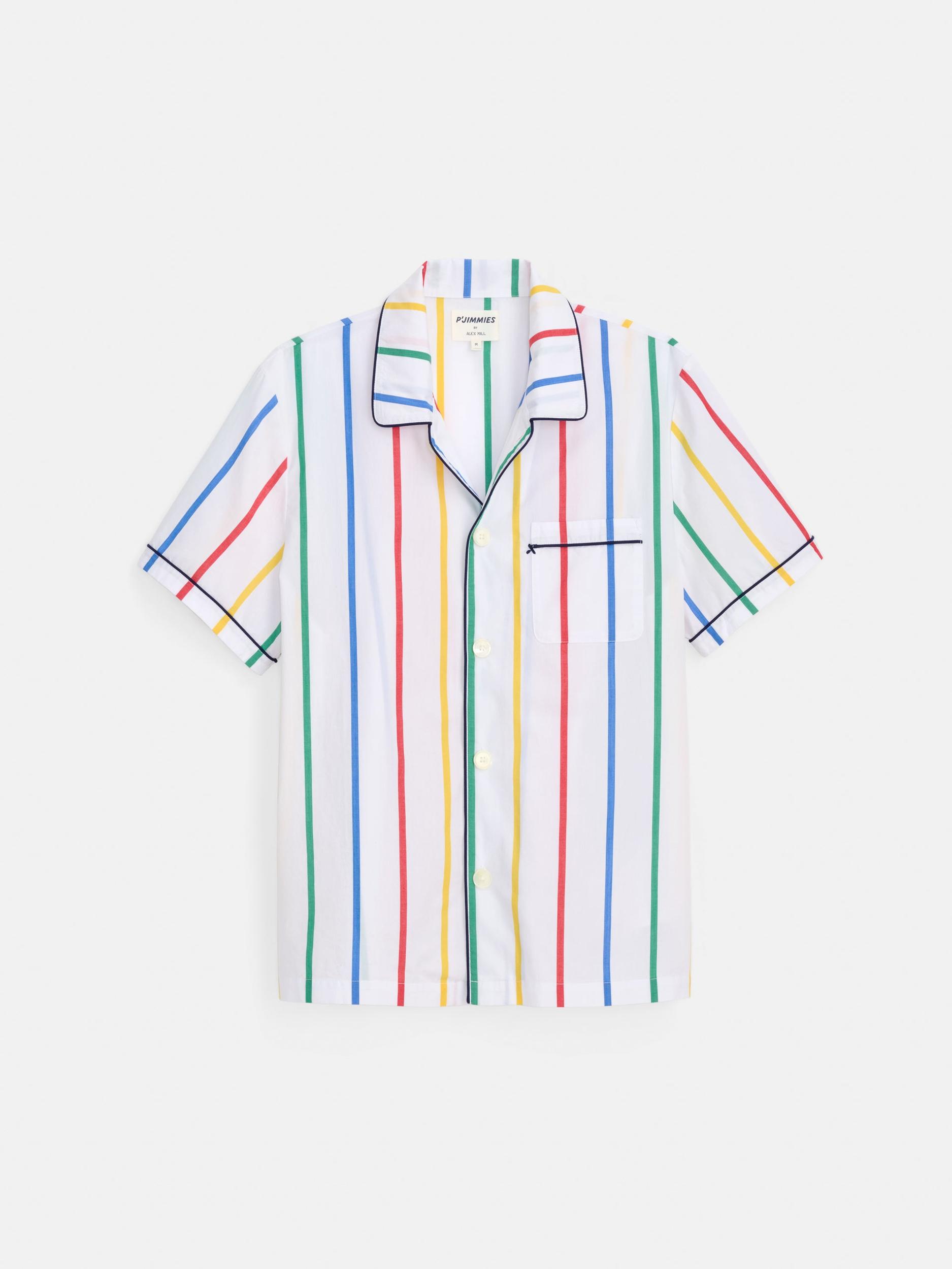 P'Jimmies Short Sleeve Sleep Shirt In Stripe Product Image