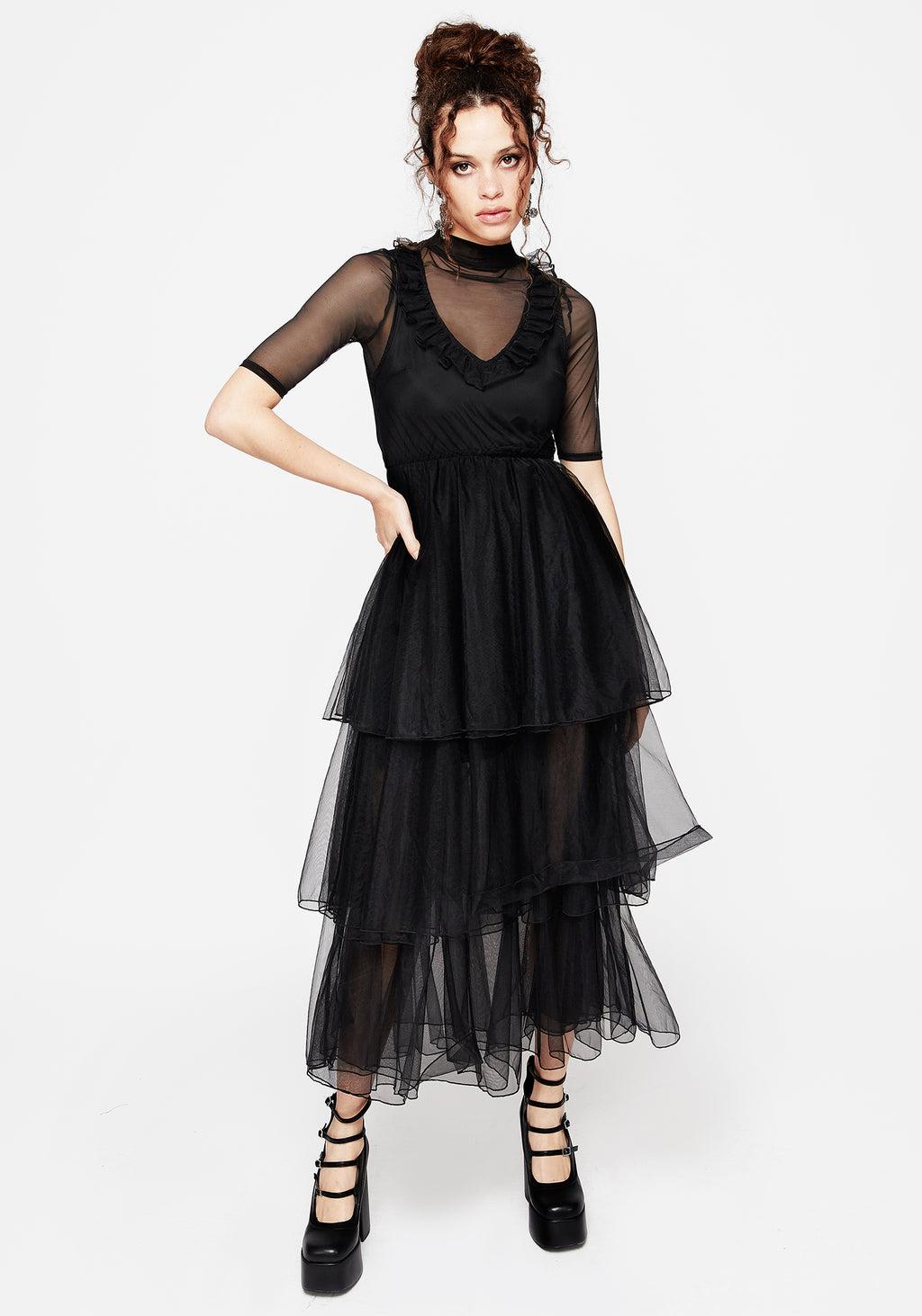 Opus Layered Tulle Apron Maxi Dress Product Image