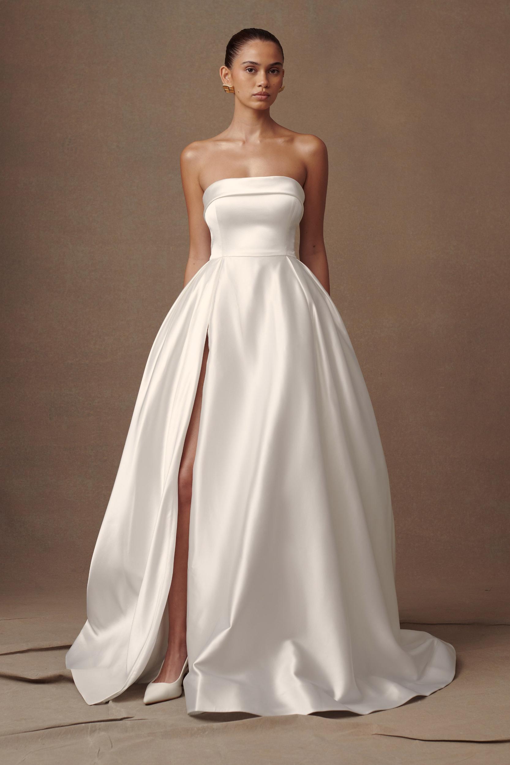 Eileen Strapless Wedding Gown - White Product Image