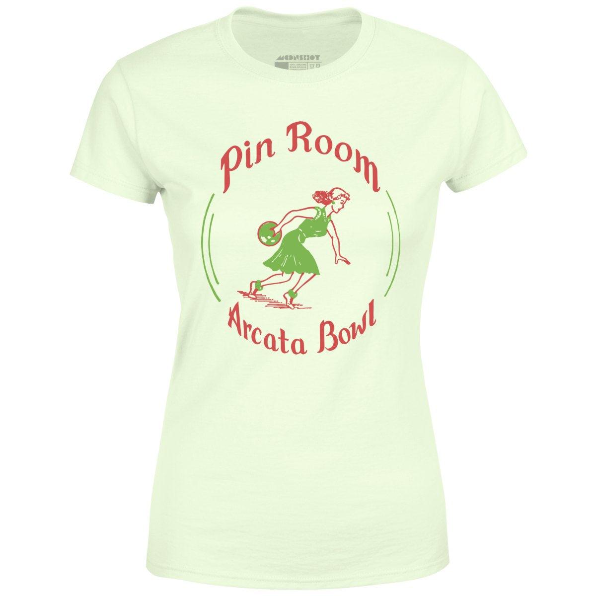 Arcata Bowl Pin Room - Arcata, CA - Vintage Bowling Alley - Women's T-Shirt Female Product Image