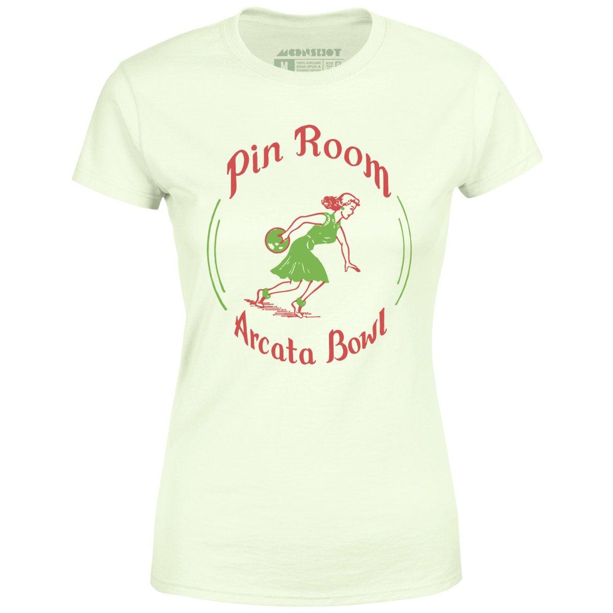 Arcata Bowl Pin Room - Arcata, CA - Vintage Bowling Alley - Women's T-Shirt Female Product Image