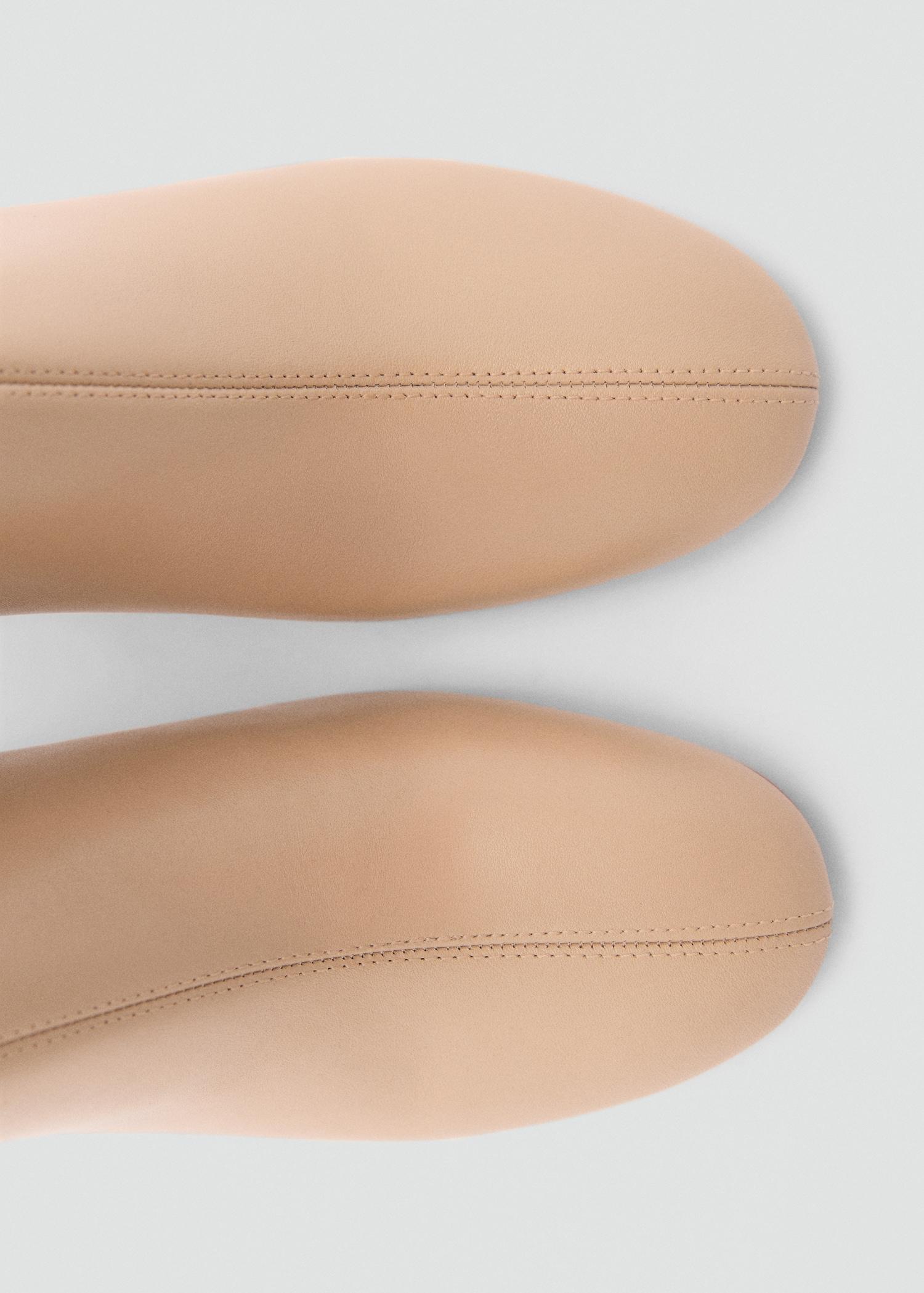 Leather boots with tall leg - Women | MANGO USA Product Image