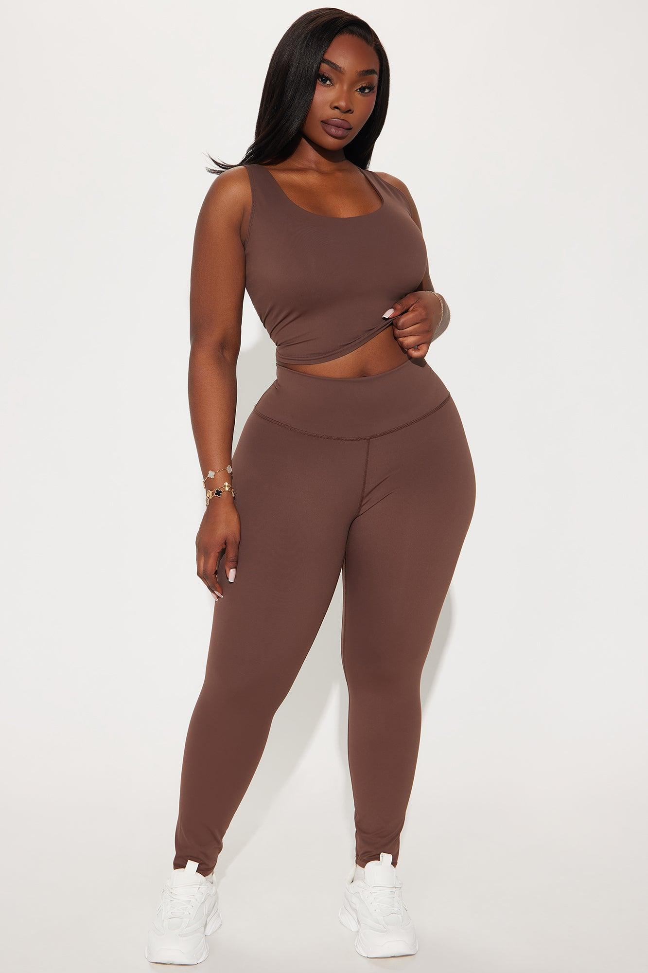 Get It Right 7/8 Active Legging - Chocolate Product Image