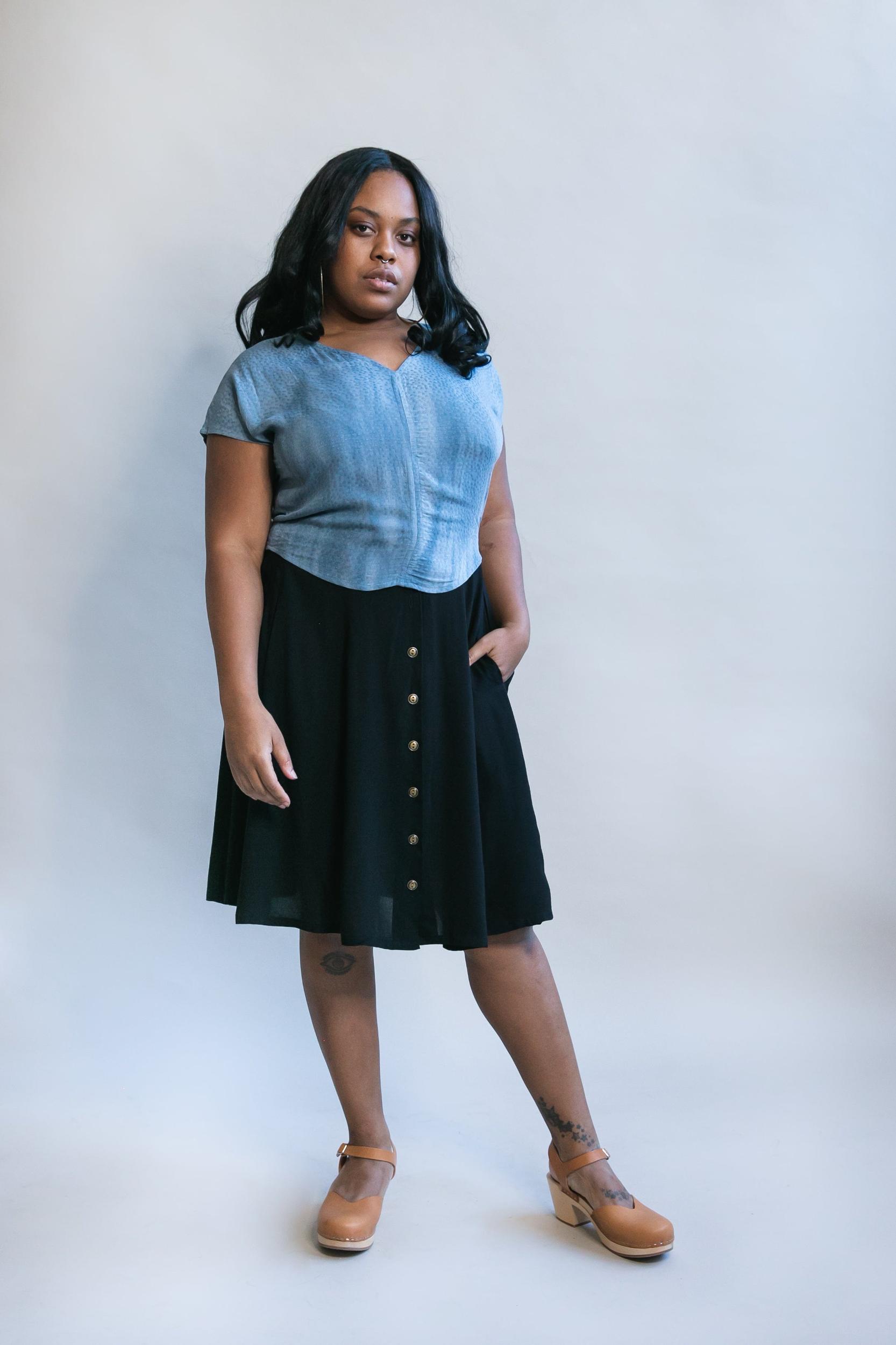 Bae Skirt in Black Challis Product Image