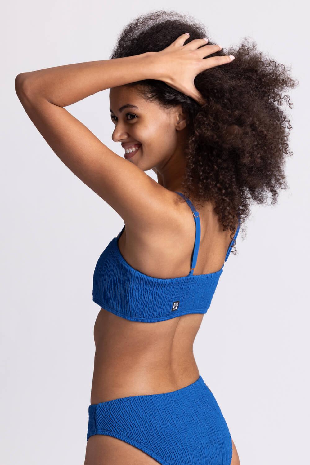 Eva Smocked Bikini Top - Bluewave Female Product Image