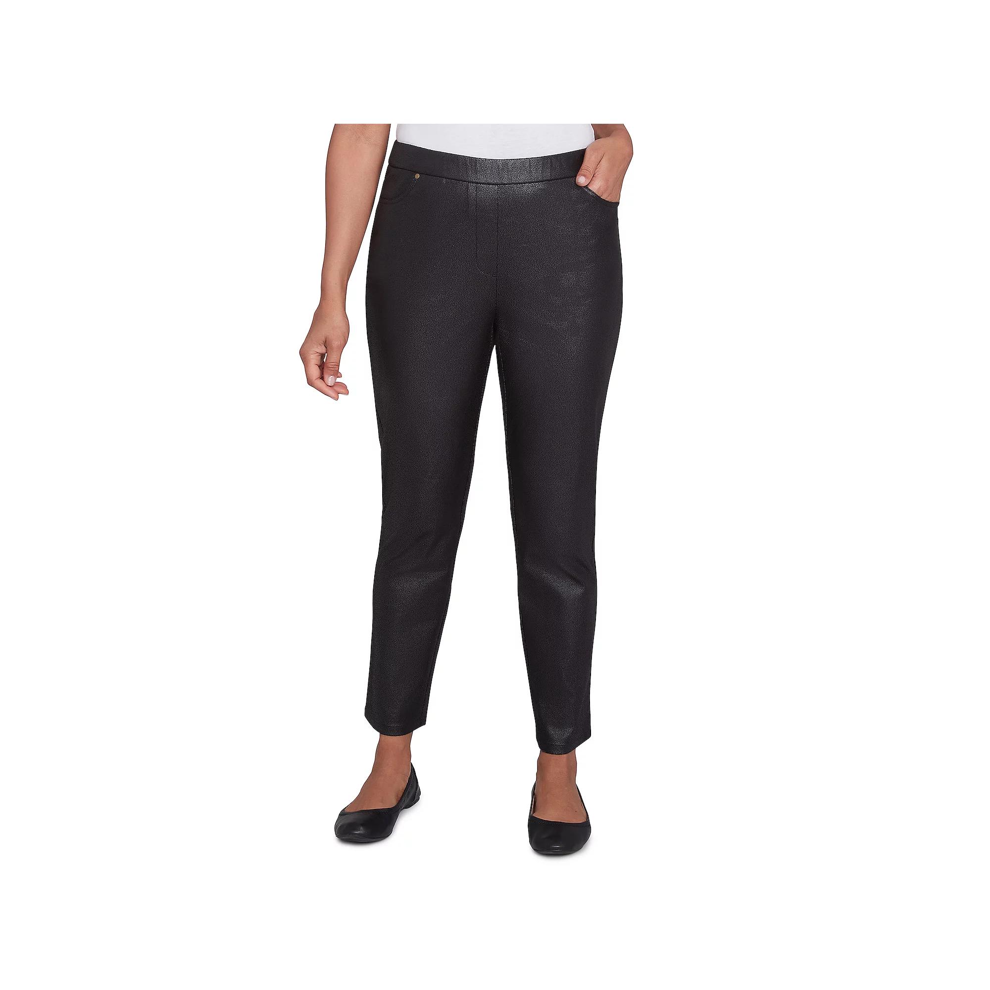 Women's Alfred Dunner Traditional Short Length Pull-On Pants, Size: 12 Short, Black Product Image