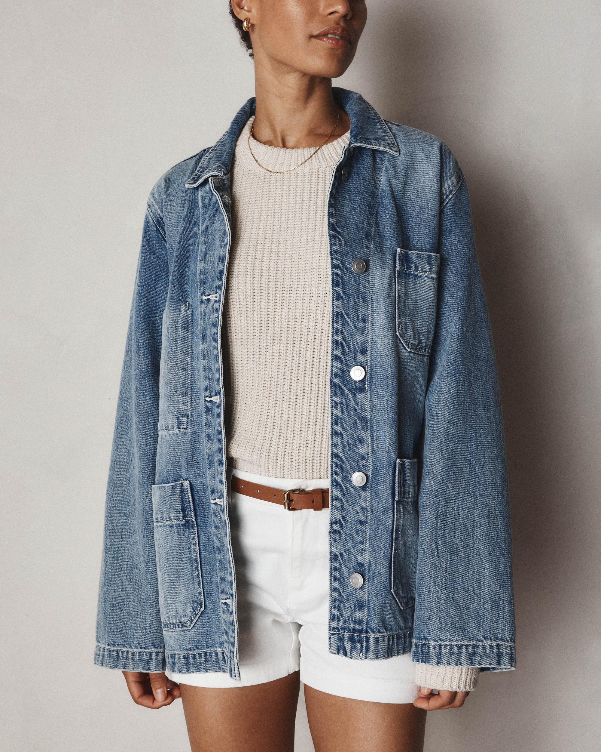 Quince | Women's Fisherman Crew Sweater Size XL, Organic Cotton Product Image