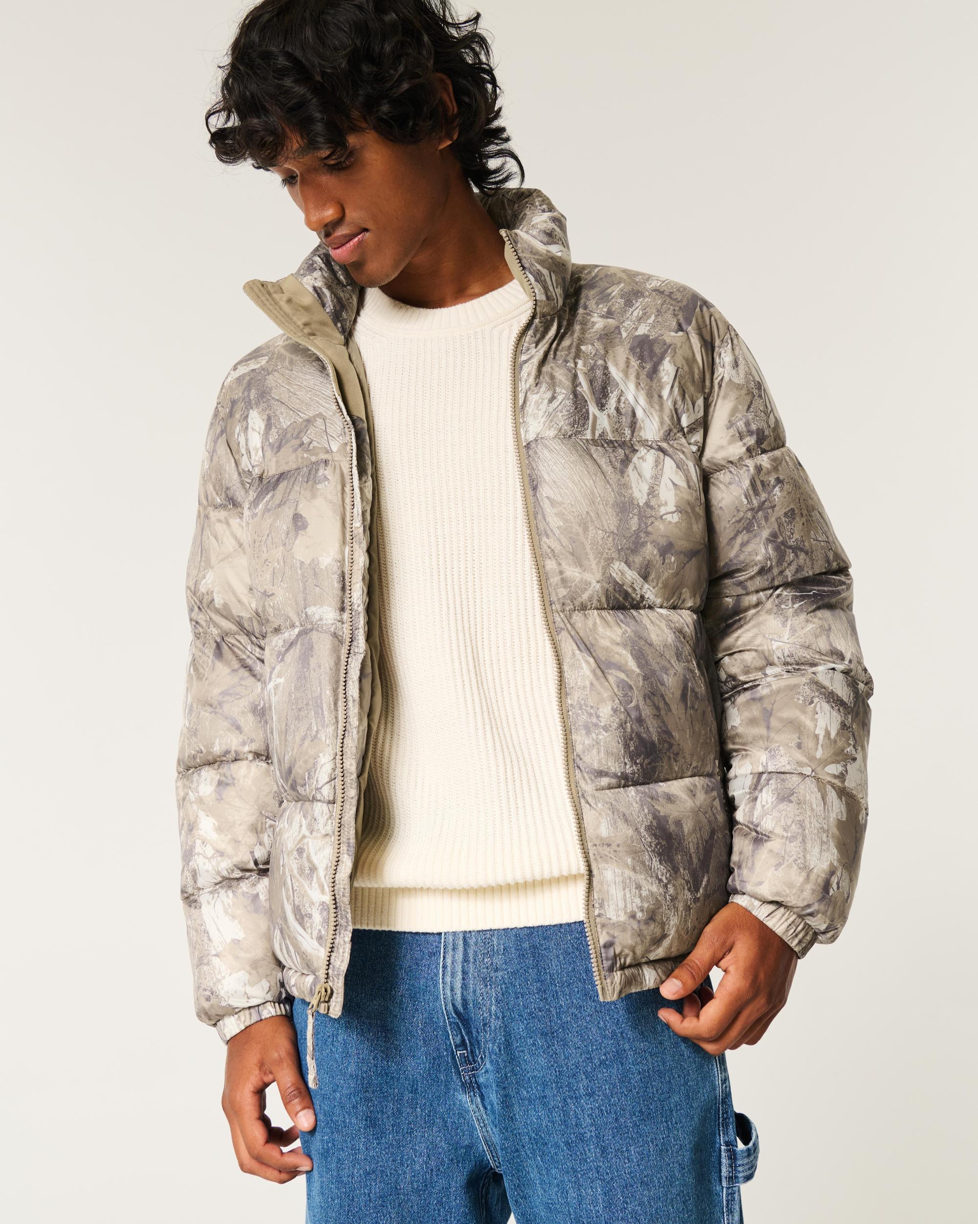 Boxy Mock-Neck Puffer Jacket Product Image