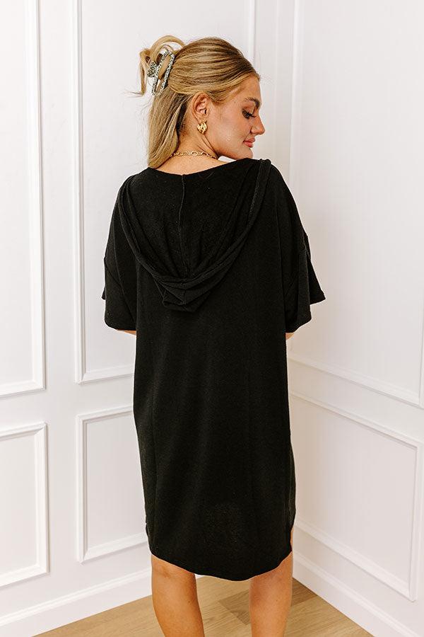 Calm And Centered Shift Dress In Black Product Image