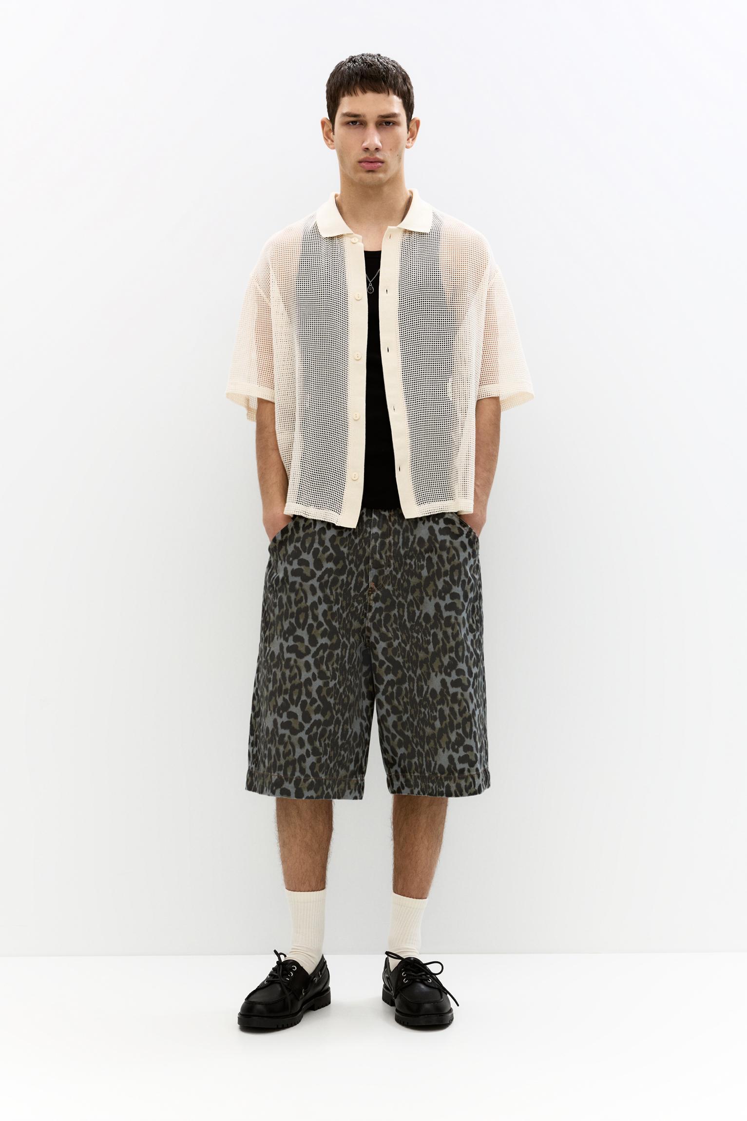 Leopard animal print jorts Product Image