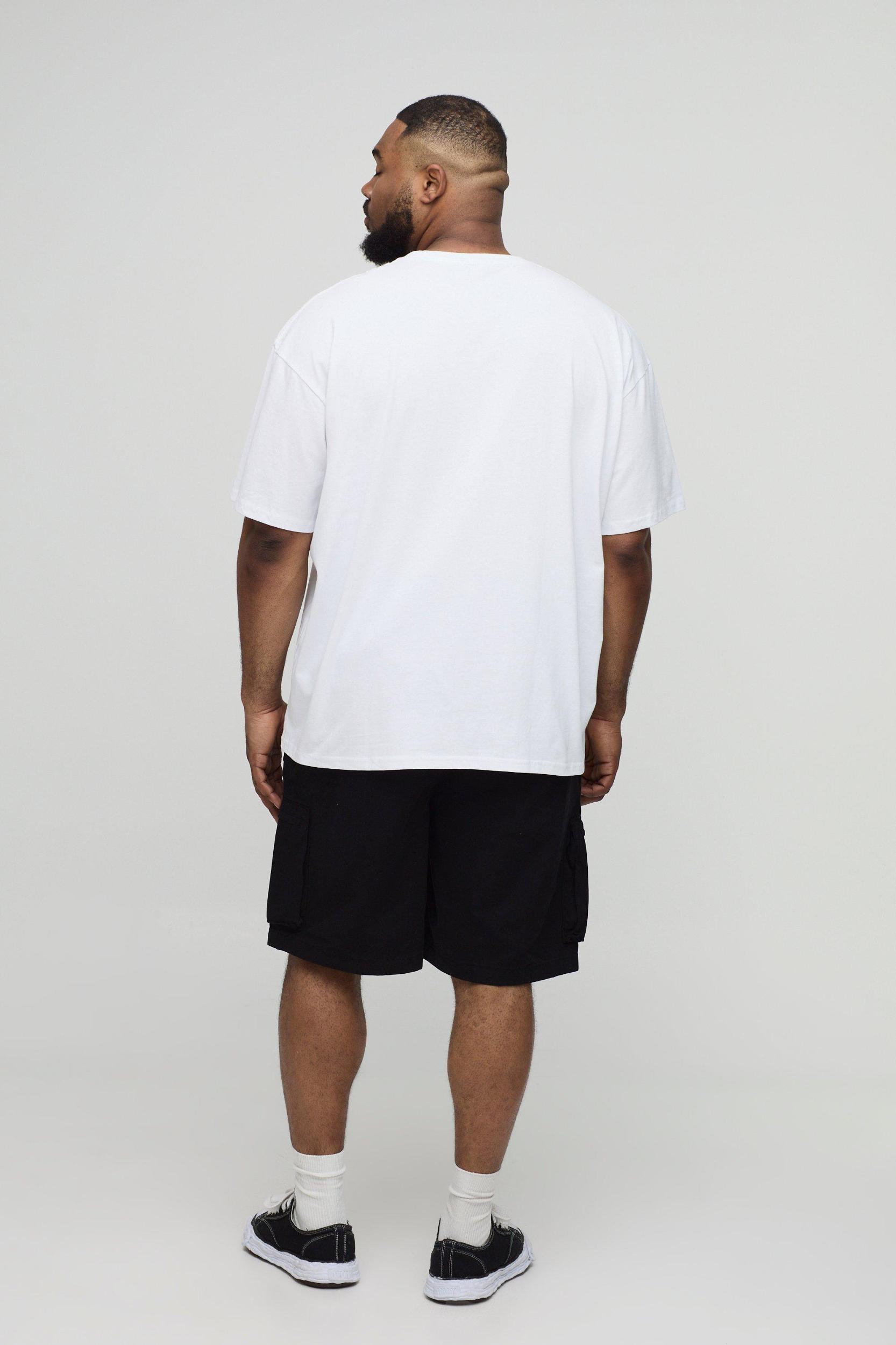 Plus Oversized Paris Location Print T-Shirt | boohooMAN USA Product Image