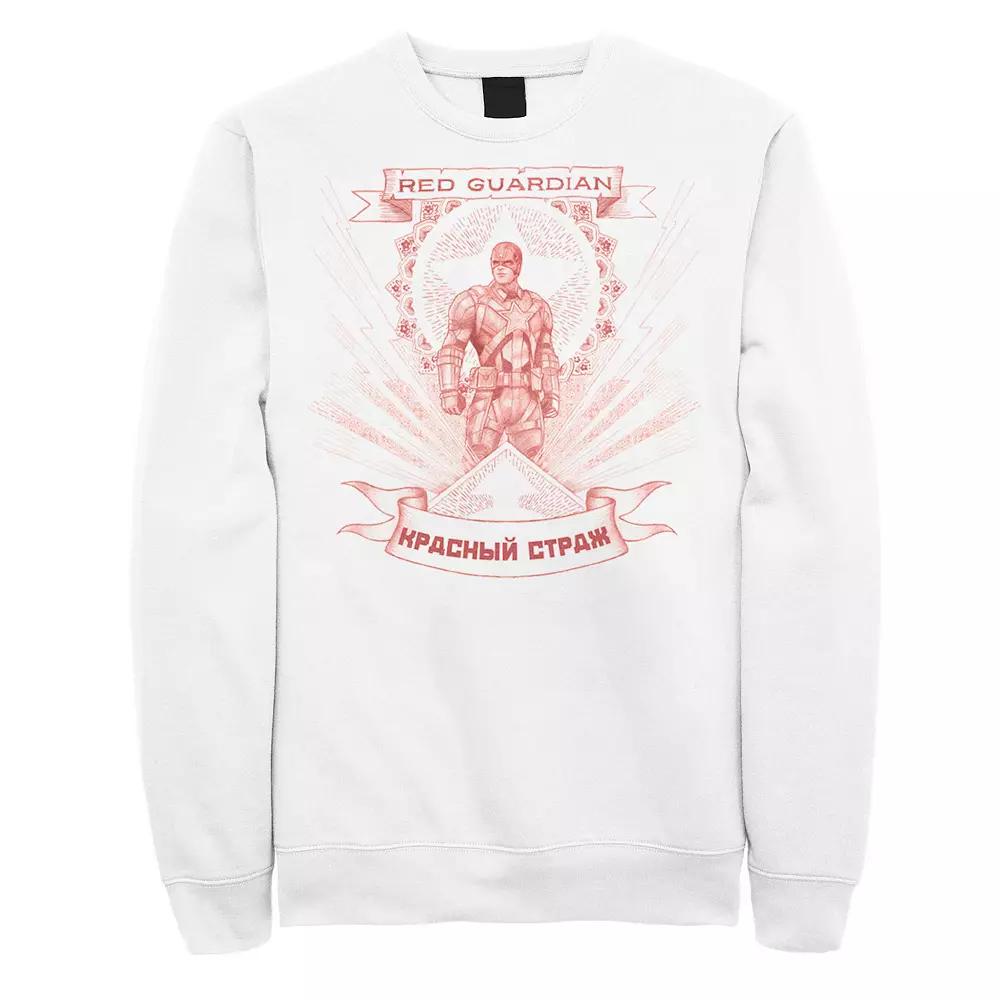 Men's Marvel Black Widow Red Guardian Red Hue Portrait Sweatshirt,  Product Image