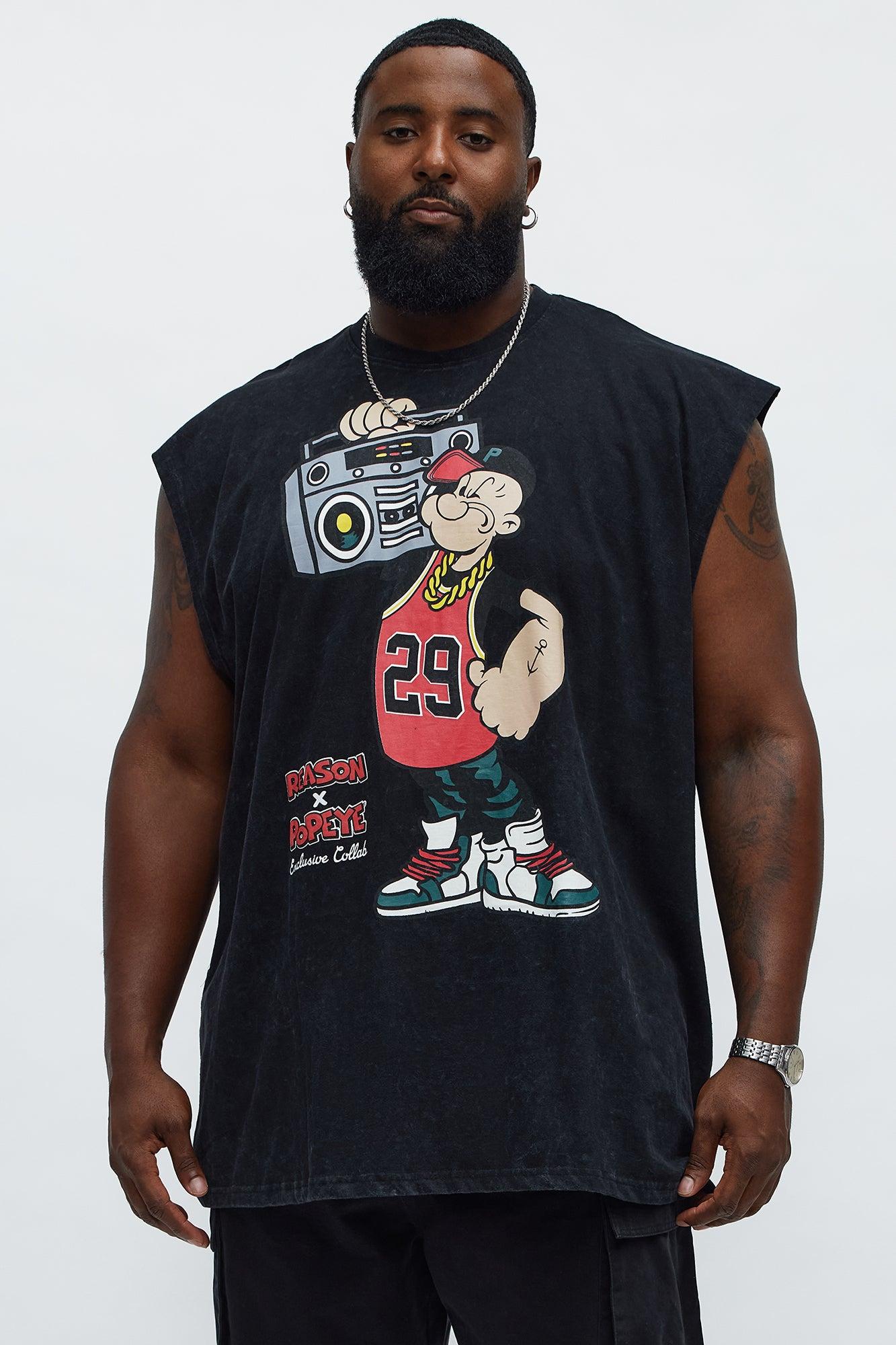Popeye Speakbox Short Sleeve Tee - Grey Product Image