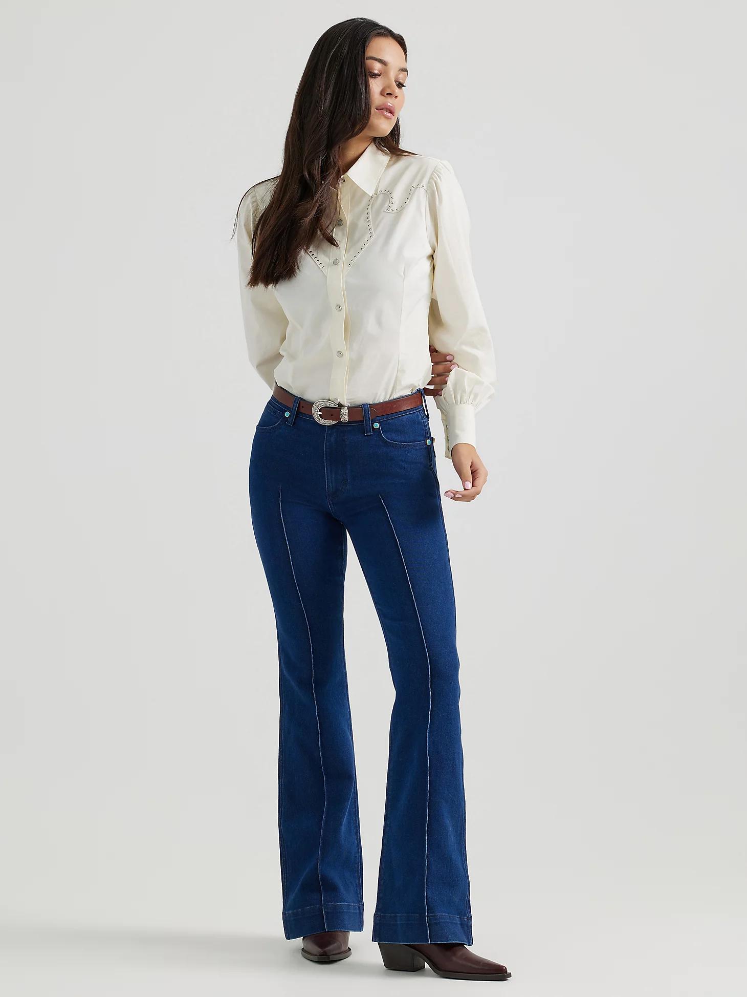 Wrangler® x Yellow Rose by Kendra Scott High Rise Trouser | Women's JEANS | Wrangler® Product Image