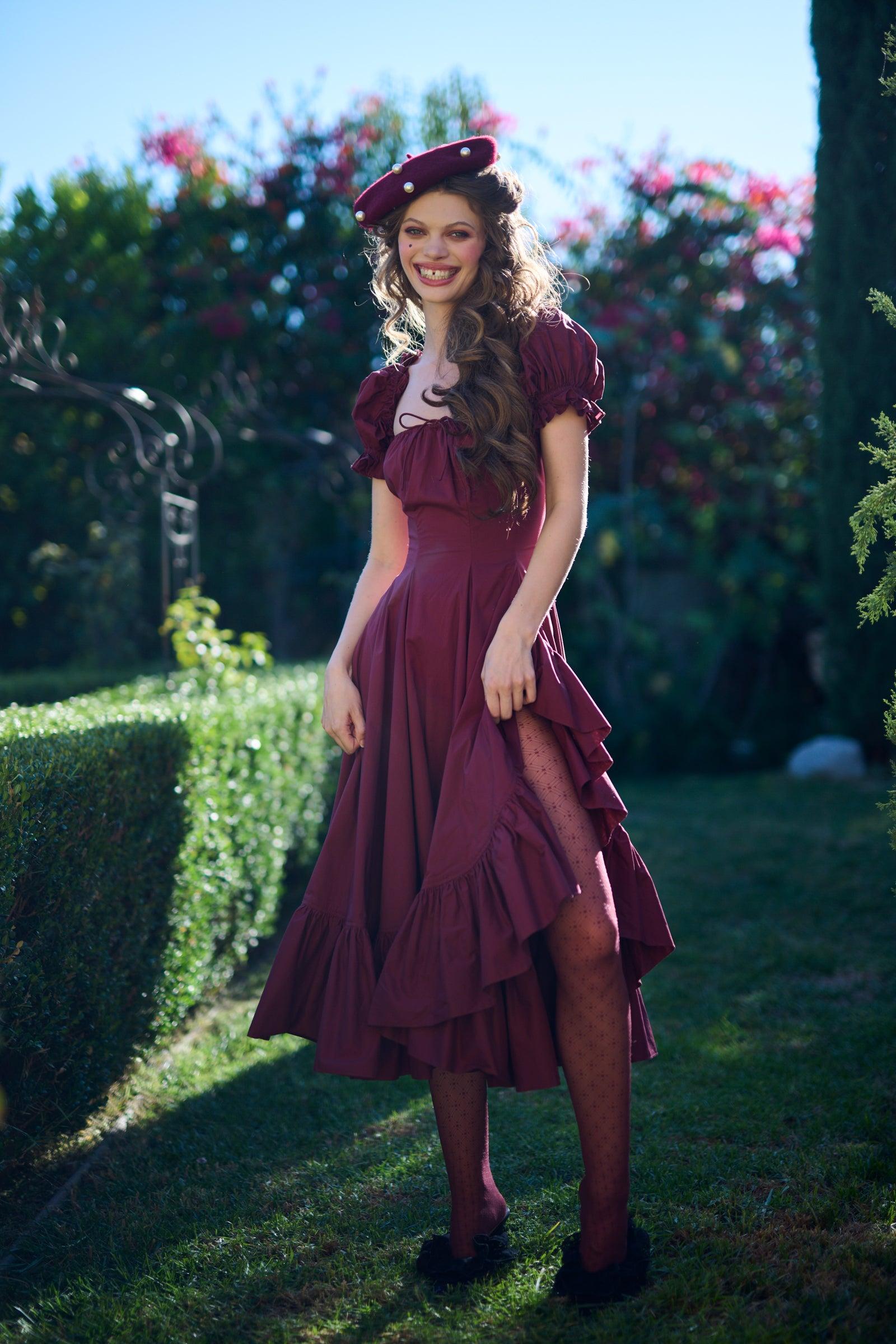 The Bordeaux Foxglove Dress Product Image