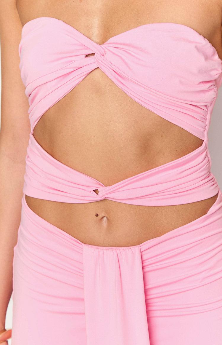 Monty Pink Strapless Maxi Dress Baby Product Image