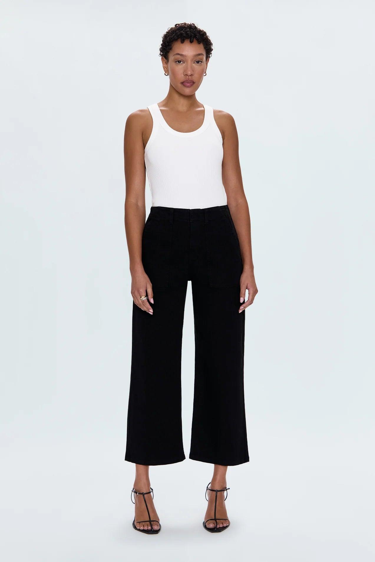 Sophia Wide Leg Pant - Black Product Image