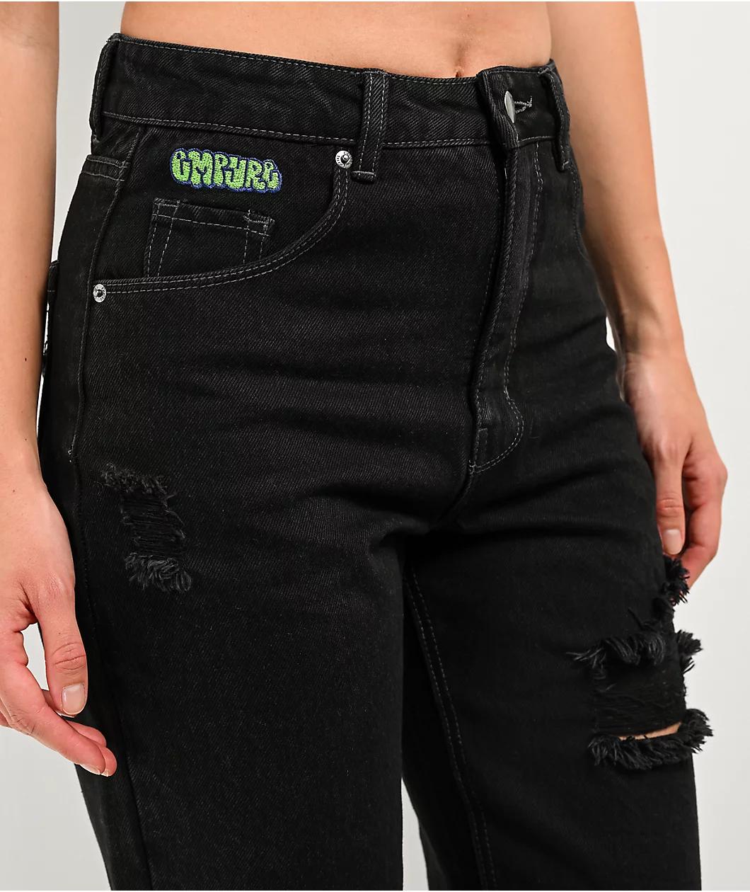Empyre Tori Destroyed Sabbath Black Wash Skate Jeans Product Image