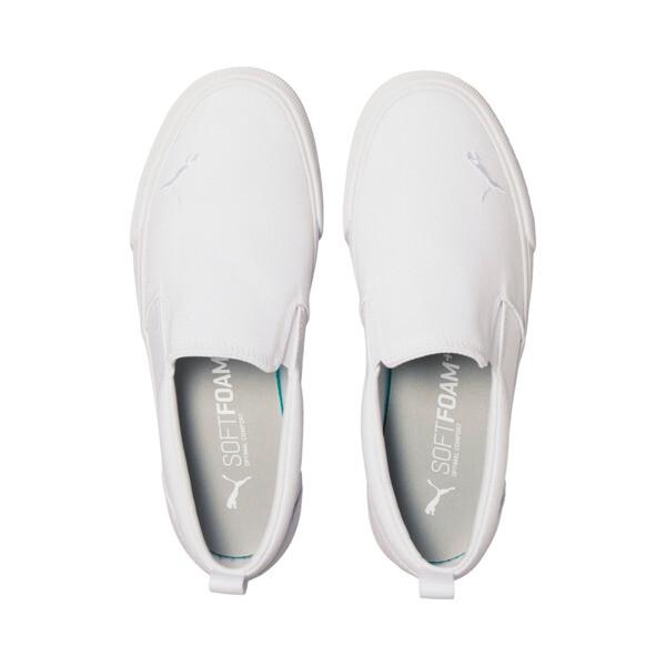 PUMA Bari Slip-On Comfort Women's Shoes in White/Silver Product Image