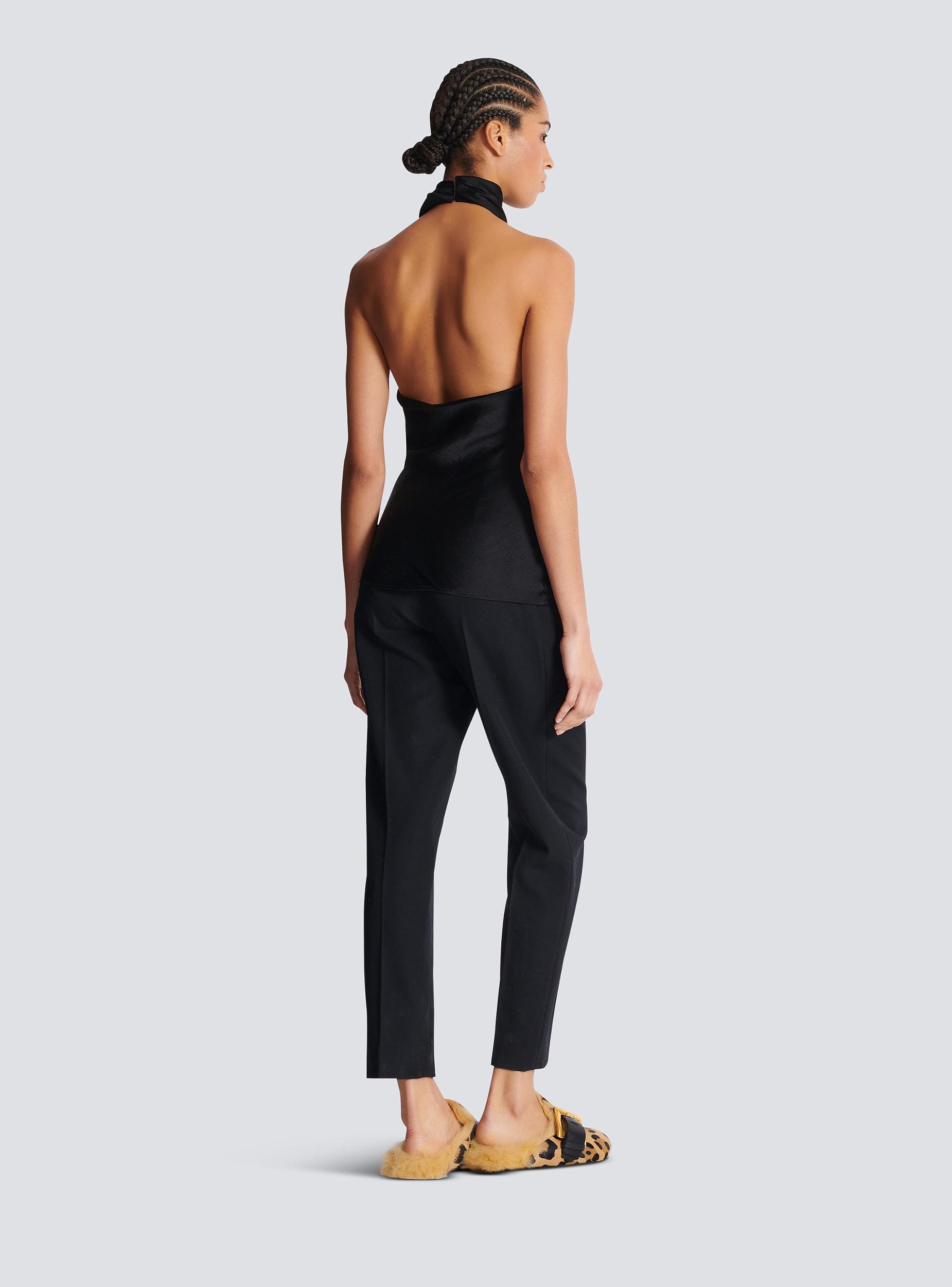 Backless crepe satin top Product Image