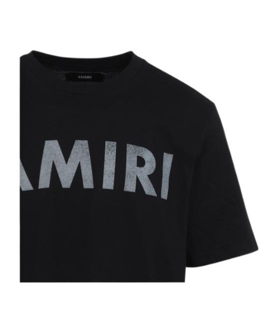 AMIRI Black Cotton T-shirt With Bold Logo Statement Product Image