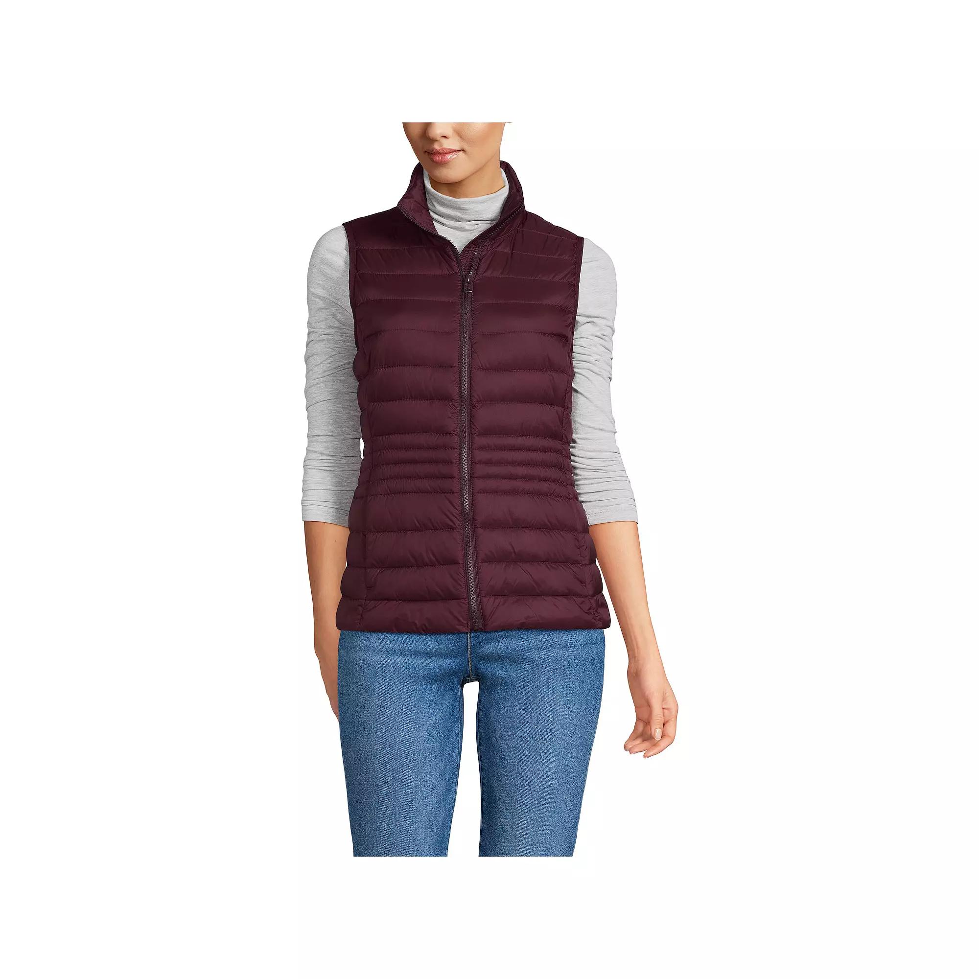 Women's Lands' End Wanderweight Packable Down Vest,  Product Image