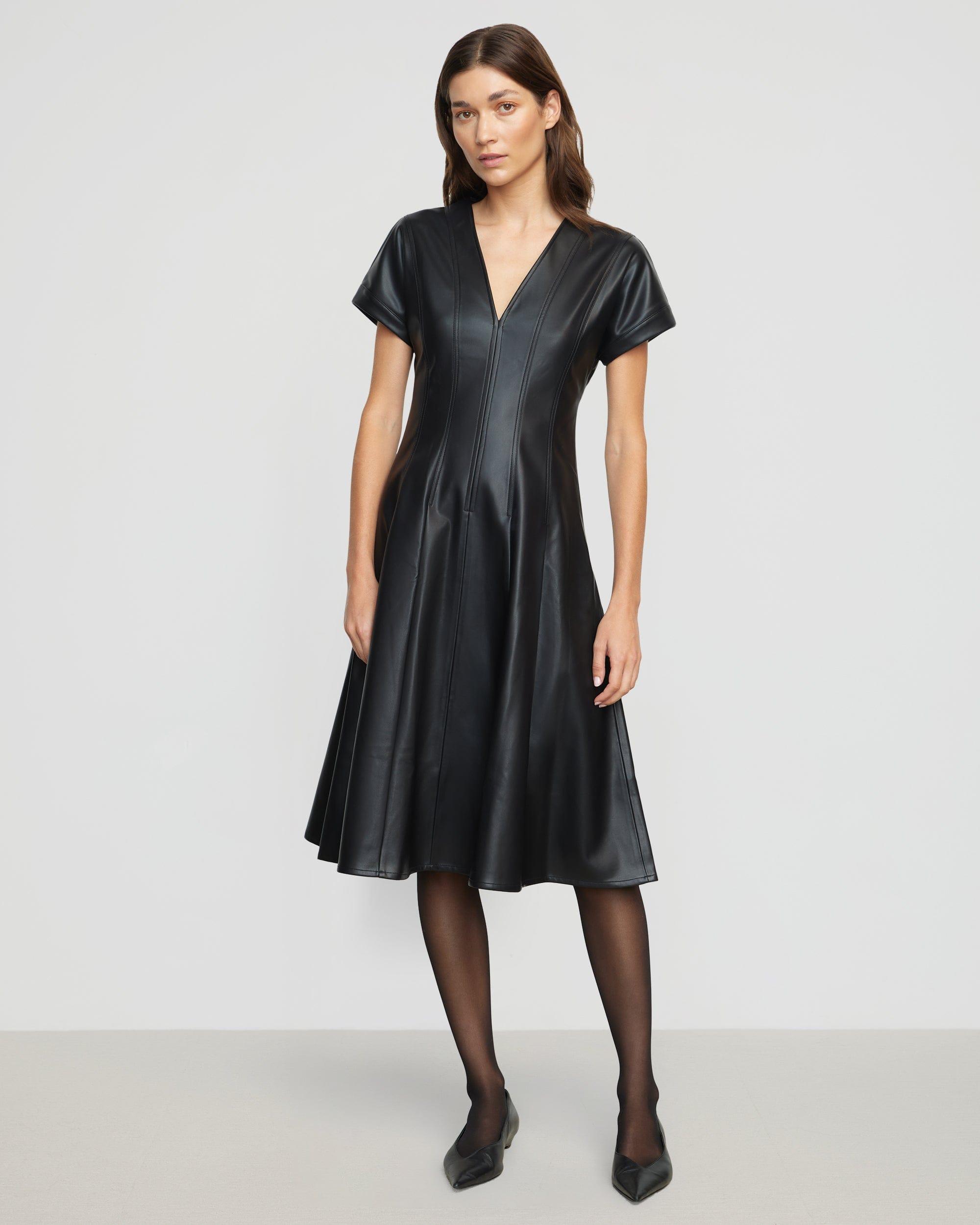 Ash Vegan Leather A-Line Dress Product Image