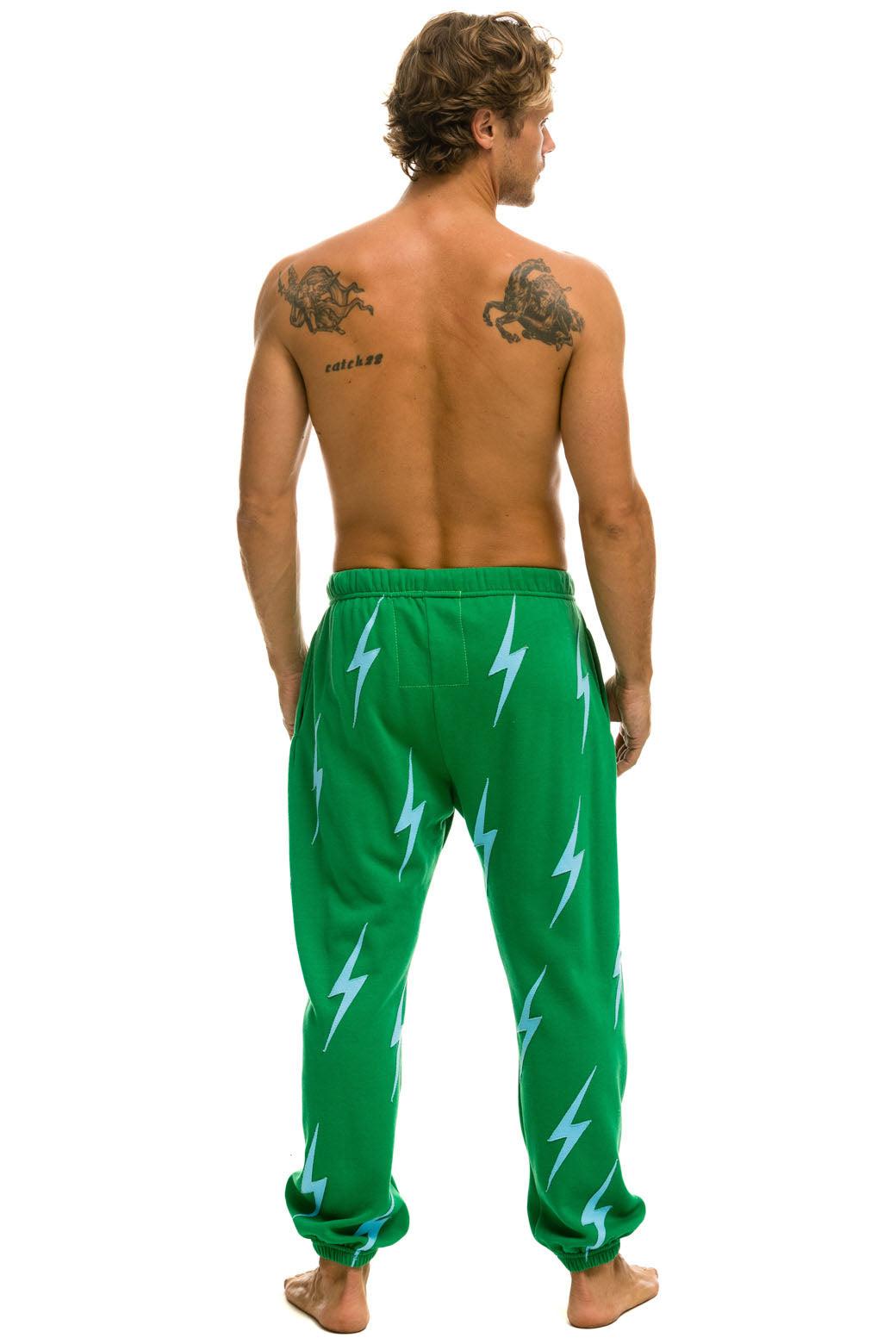 BOLT STITCH REPEAT SWEATPANTS - KELLY GREEN // BLUE Male Product Image