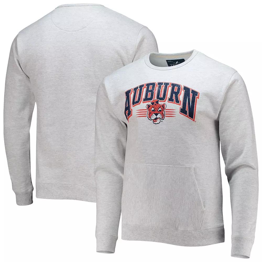 Men's League Collegiate Wear Heathered Gray Auburn Tigers Upperclassman Pocket Pullover Sweatshirt, Size: XL, Grey Product Image
