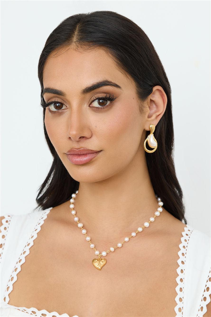 Zora Pearl Necklace Gold Product Image