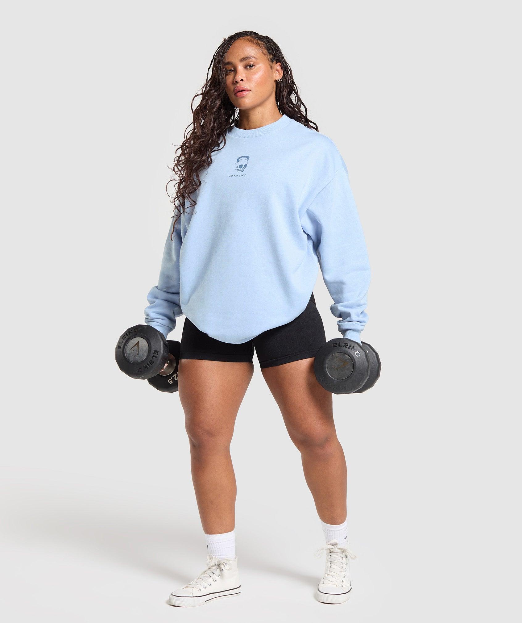Gymshark Graphic Illustration Pullover - Gentle Blue Female Product Image