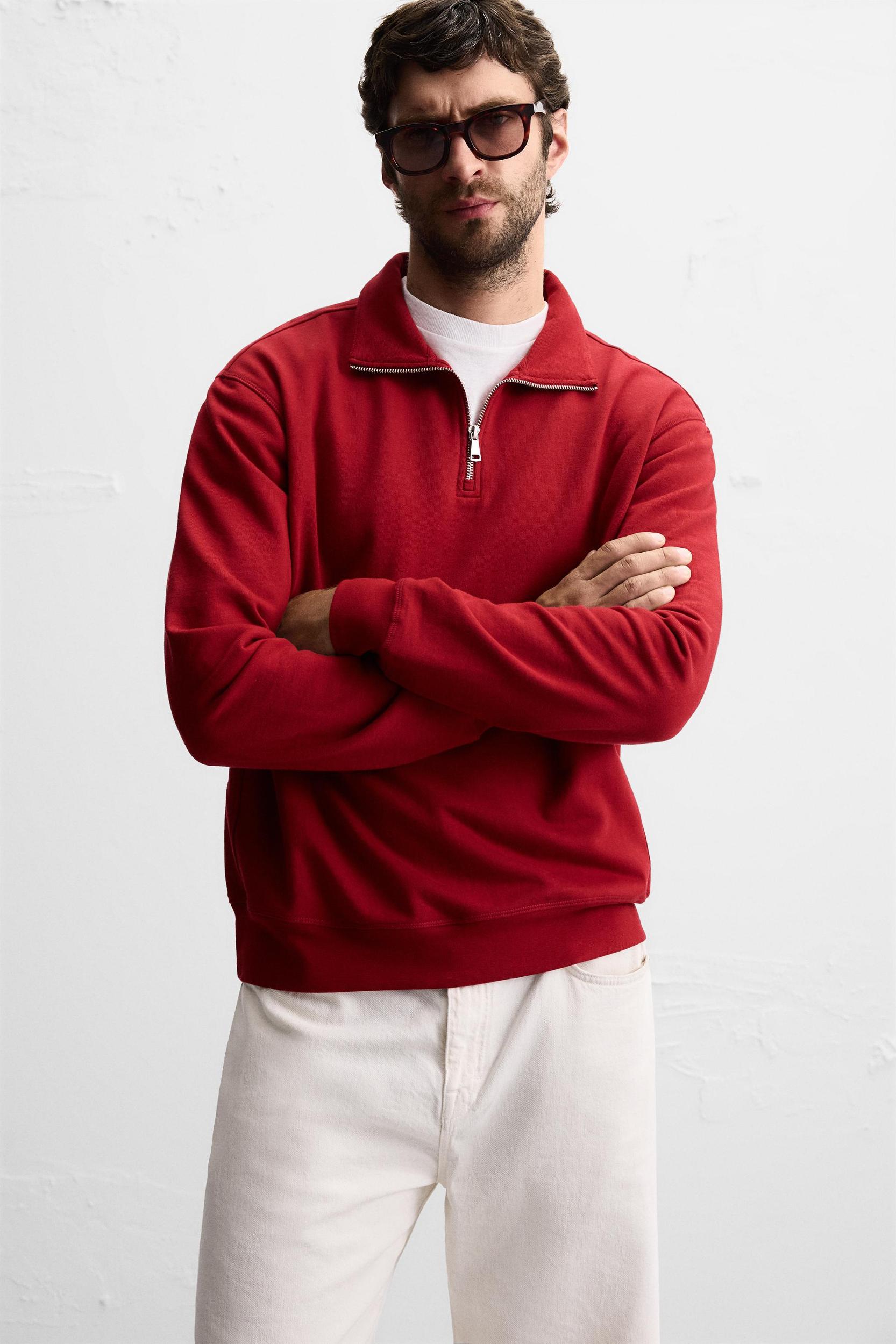 BASIC QUARTER-ZIP SWEATSHIRT Product Image