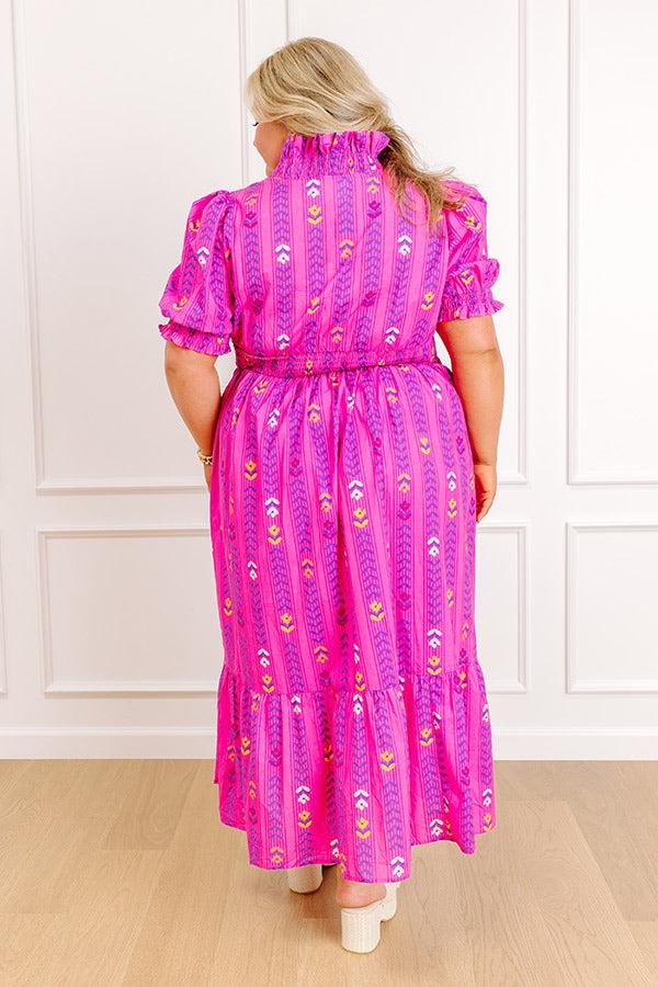 Sunday Chic Floral Midi Dress Curves Product Image