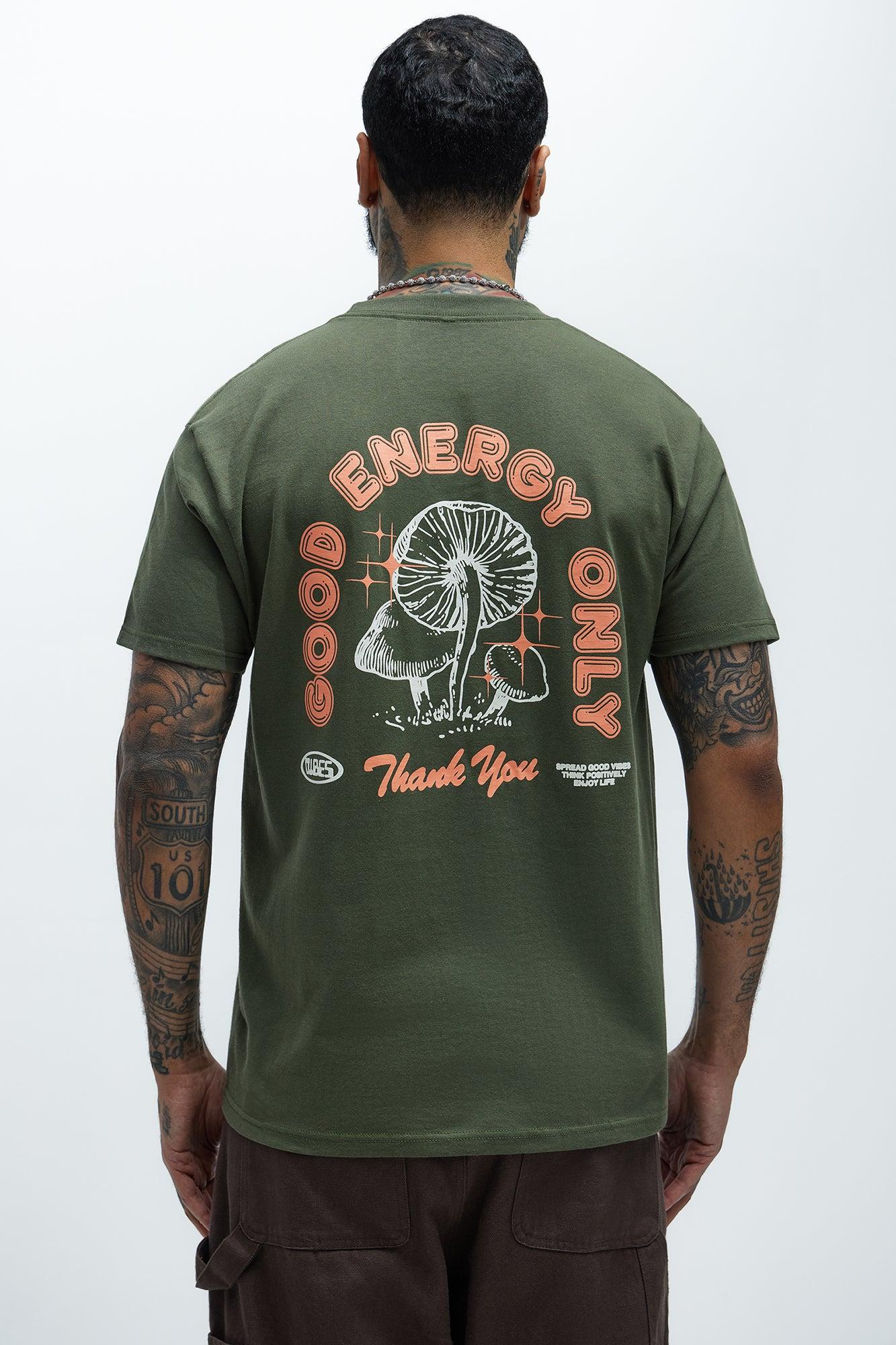 Good Energy Only Thank you Short Sleeve Tee - Green Product Image