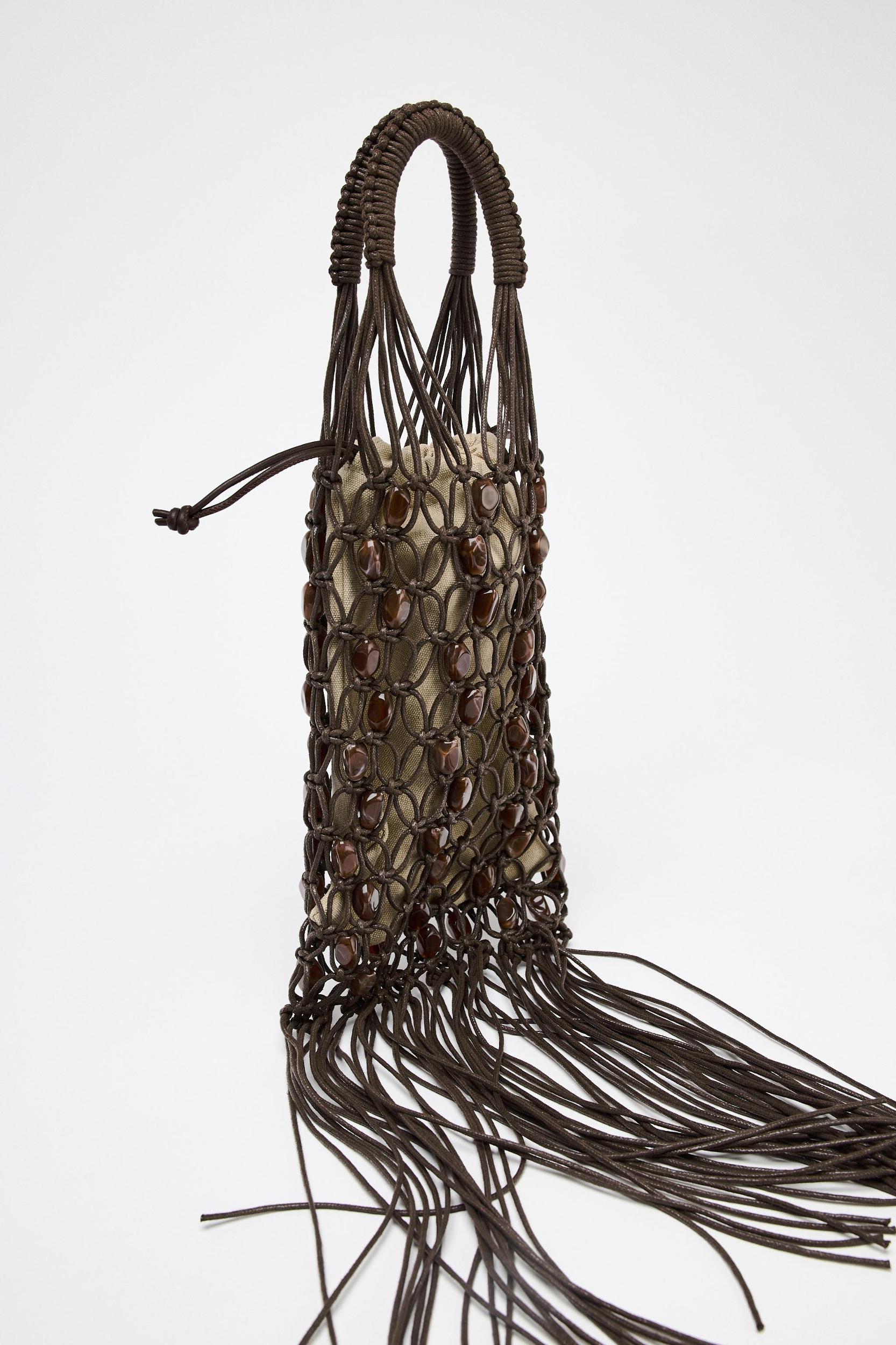 BEADED BUCKET BAG Product Image