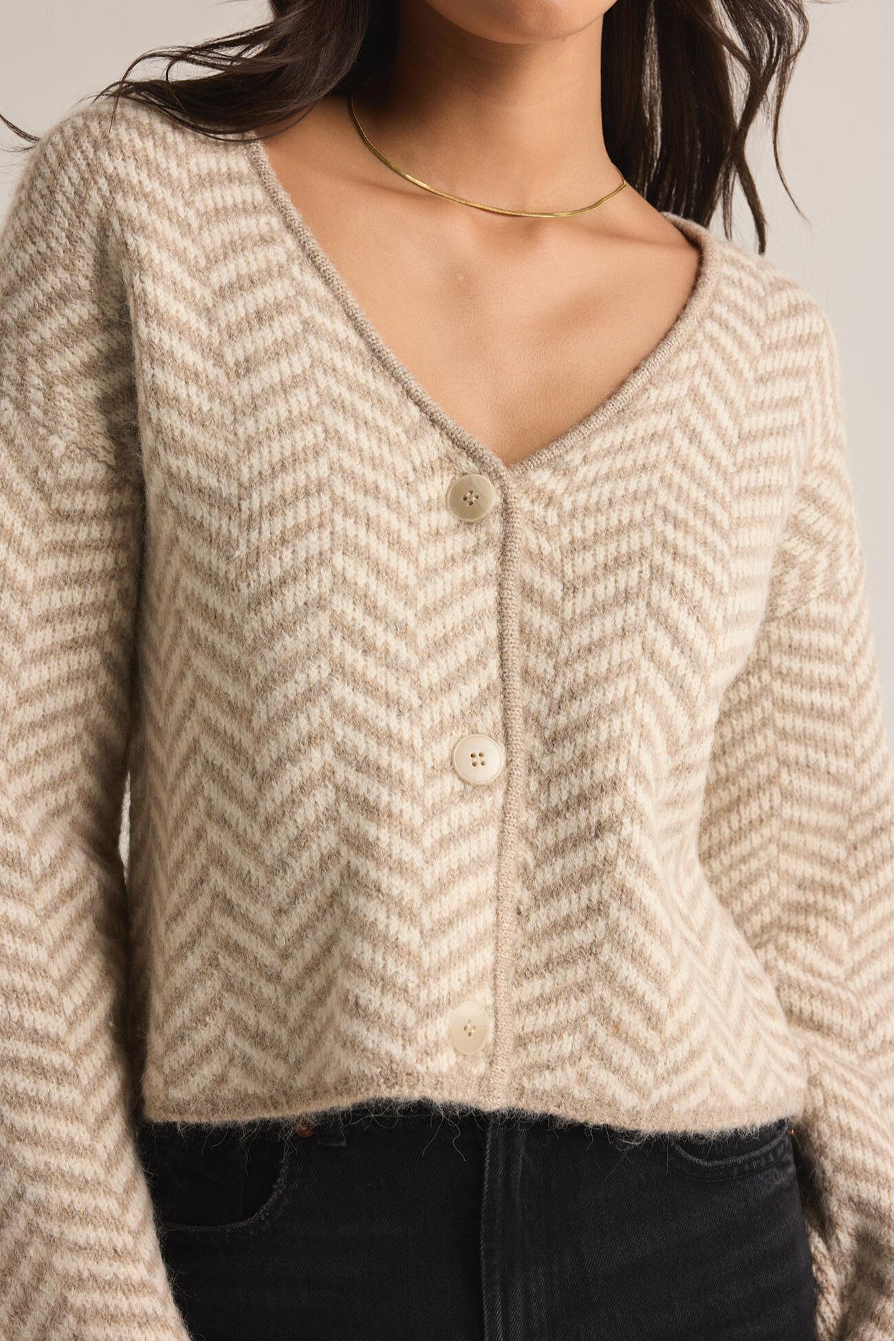 Naomi Herringbone Cardigan Product Image