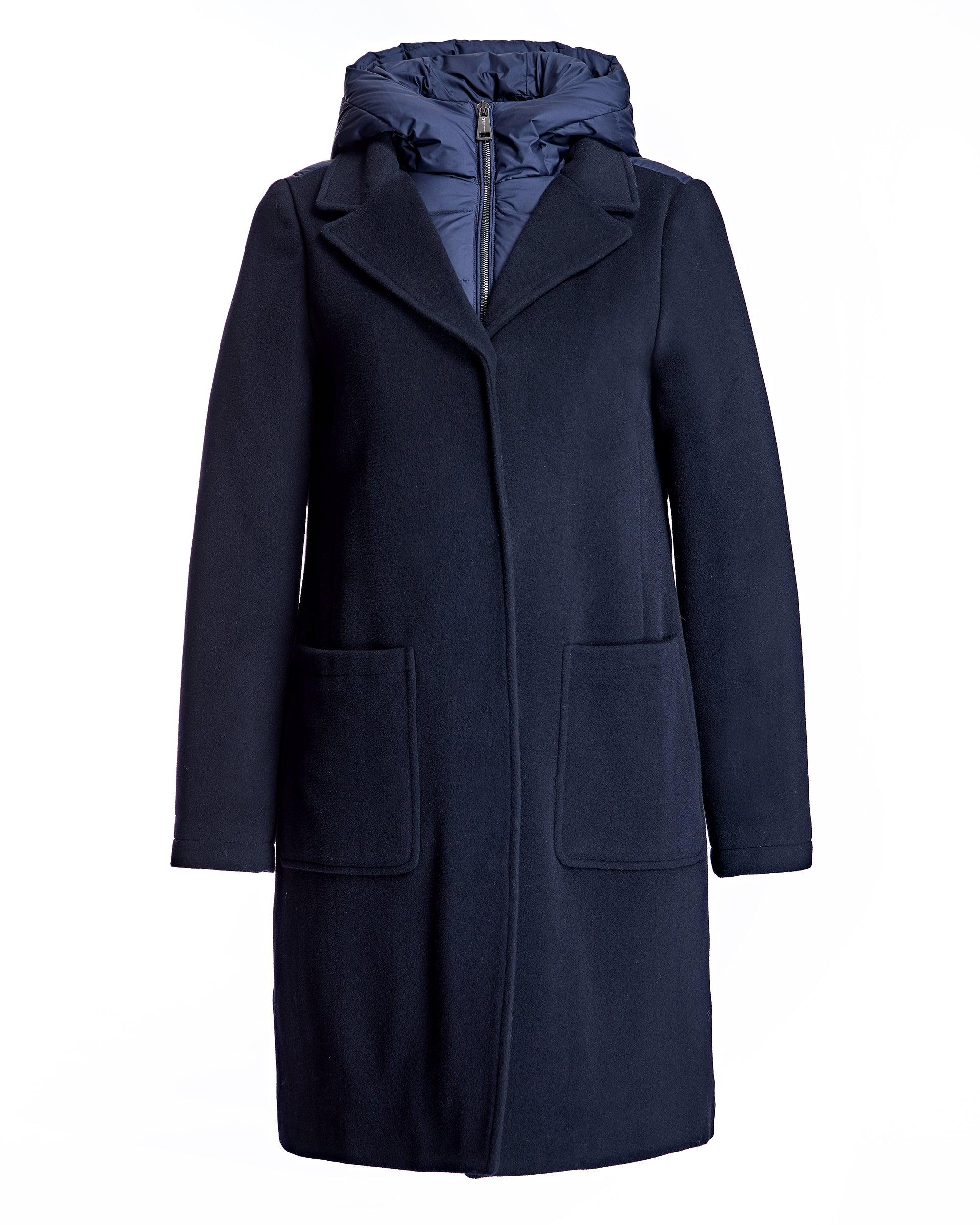 Cashmere Blend and Puffer Hooded Coat Product Image