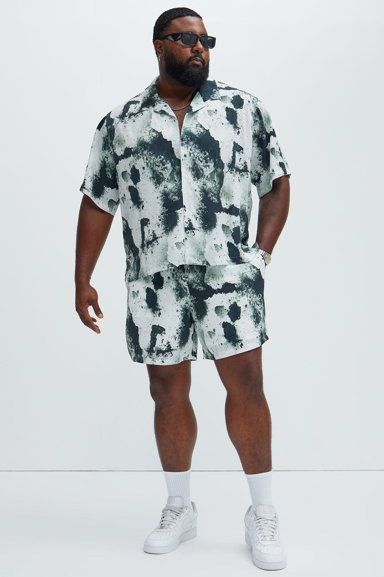 Blotter Textured Shirt - Black/combo Product Image