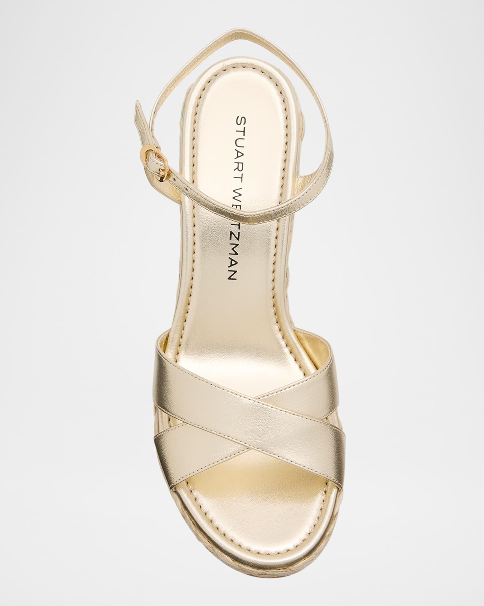 Dayna Metallic Crisscross Espadrille Sandals Product Image