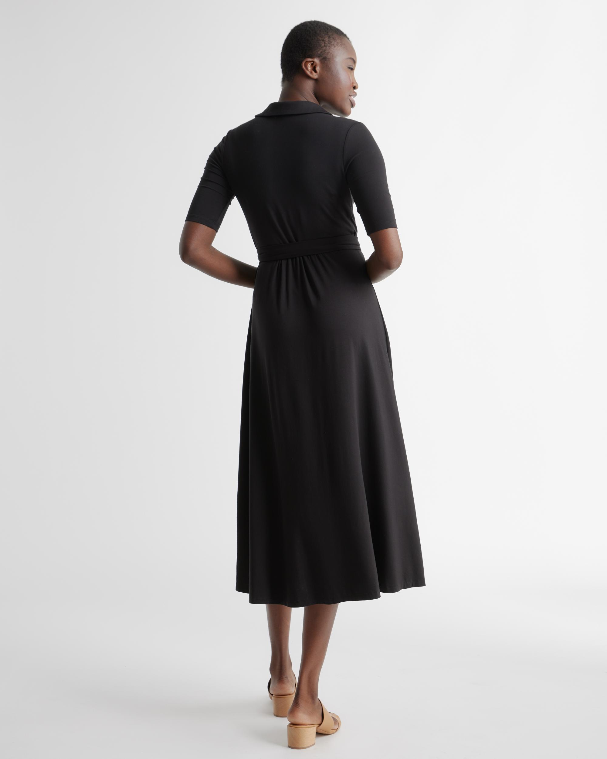 Quince | Women's Tencel Jersey Midi Wrap Dress Size XS Product Image