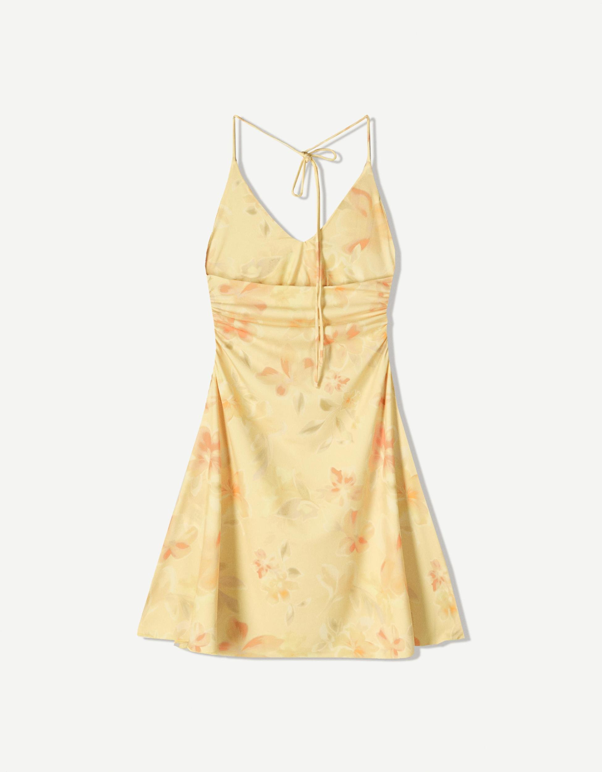 Printed midi halter dress Product Image