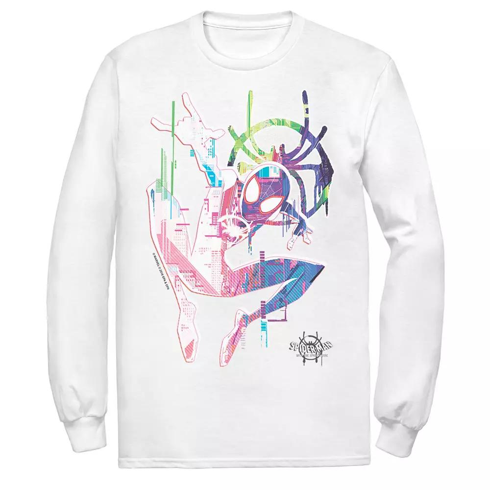 Men's Marvel Spiderverse Watercolor Spidey Pose Tee, Size: 3XL, White Product Image