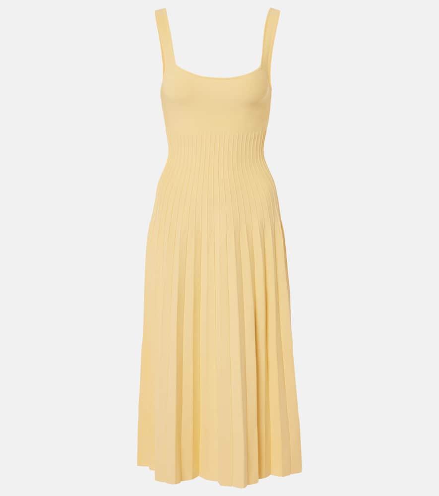 STAUD Yellow Ellison Midi Dress In Lmdp Lemon Drop Product Image